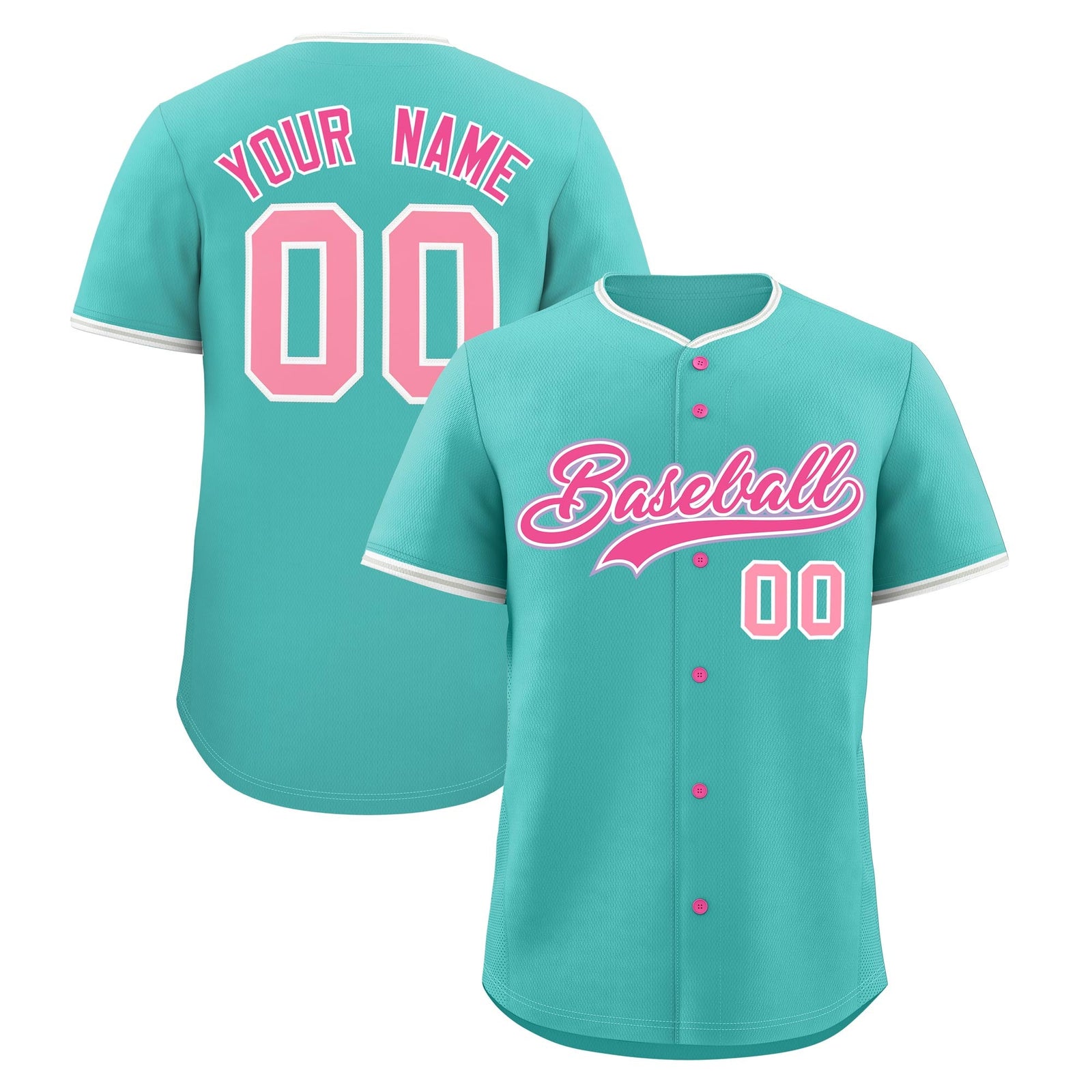 Custom Teal Gray White Classic Style Stitched Sports Uniform For Men Women Youth Personalized Quick Dry Baseball Jersey| KXKSHOP