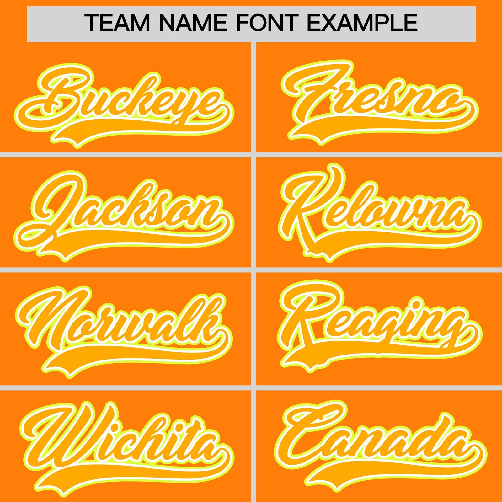 Custom Orange Yellow White Classic Style Stitched Sports Uniform For Men Women Youth Personalized Quick Dry Baseball Jersey| KXKSHOP
