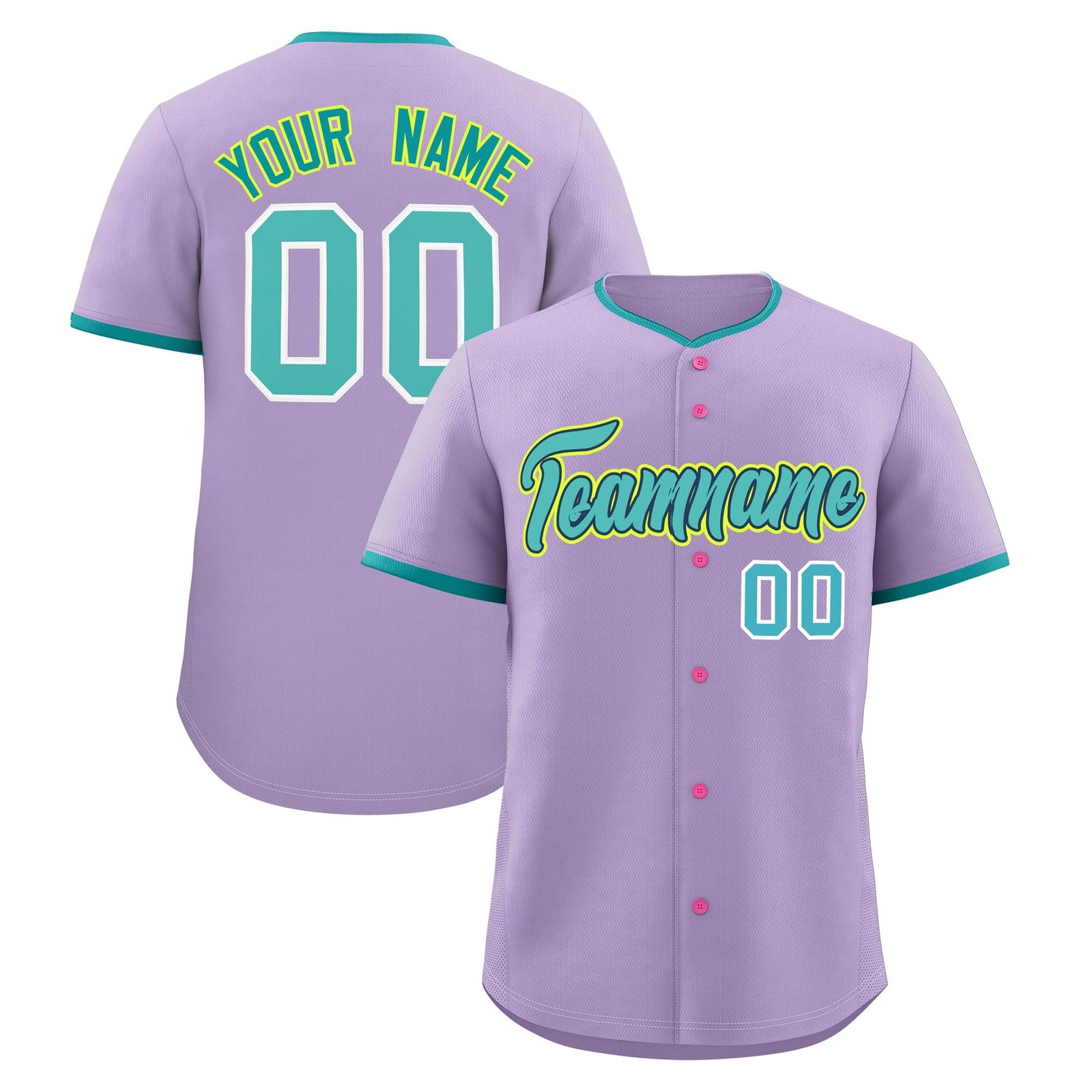 Custom Light Purple Fluorescent Green Midnight Blue Classic Style Stitched Sports Uniform For Men Women Youth Personalized Lightweight Baseball Jersey| KXKSHOP