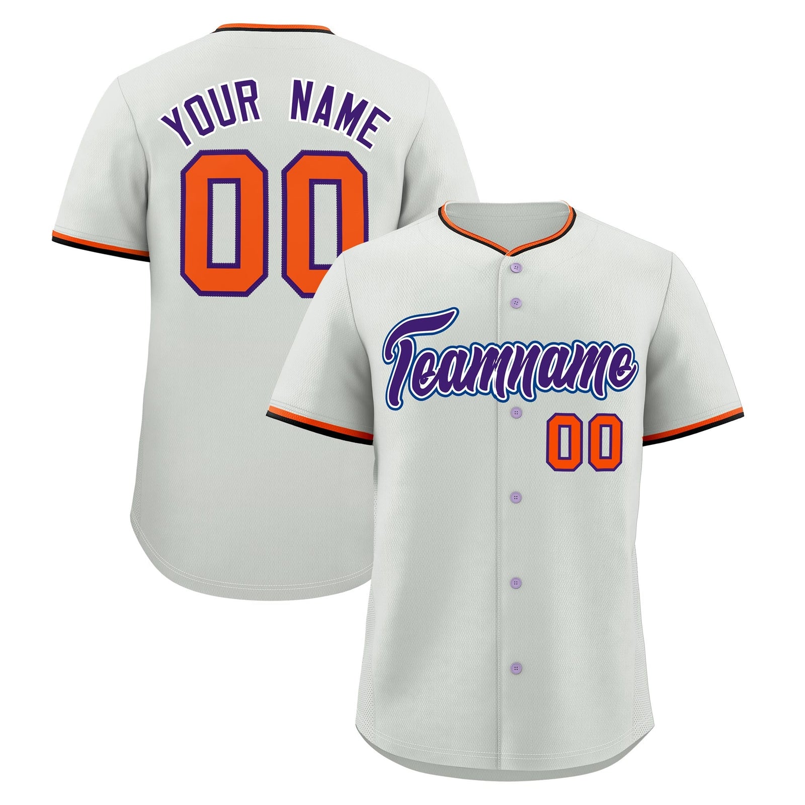 Custom Gray Black Purple Classic Style Stitched Sports Uniform For Men Women Youth Personalized Lightweight Baseball Jersey| KXKSHOP