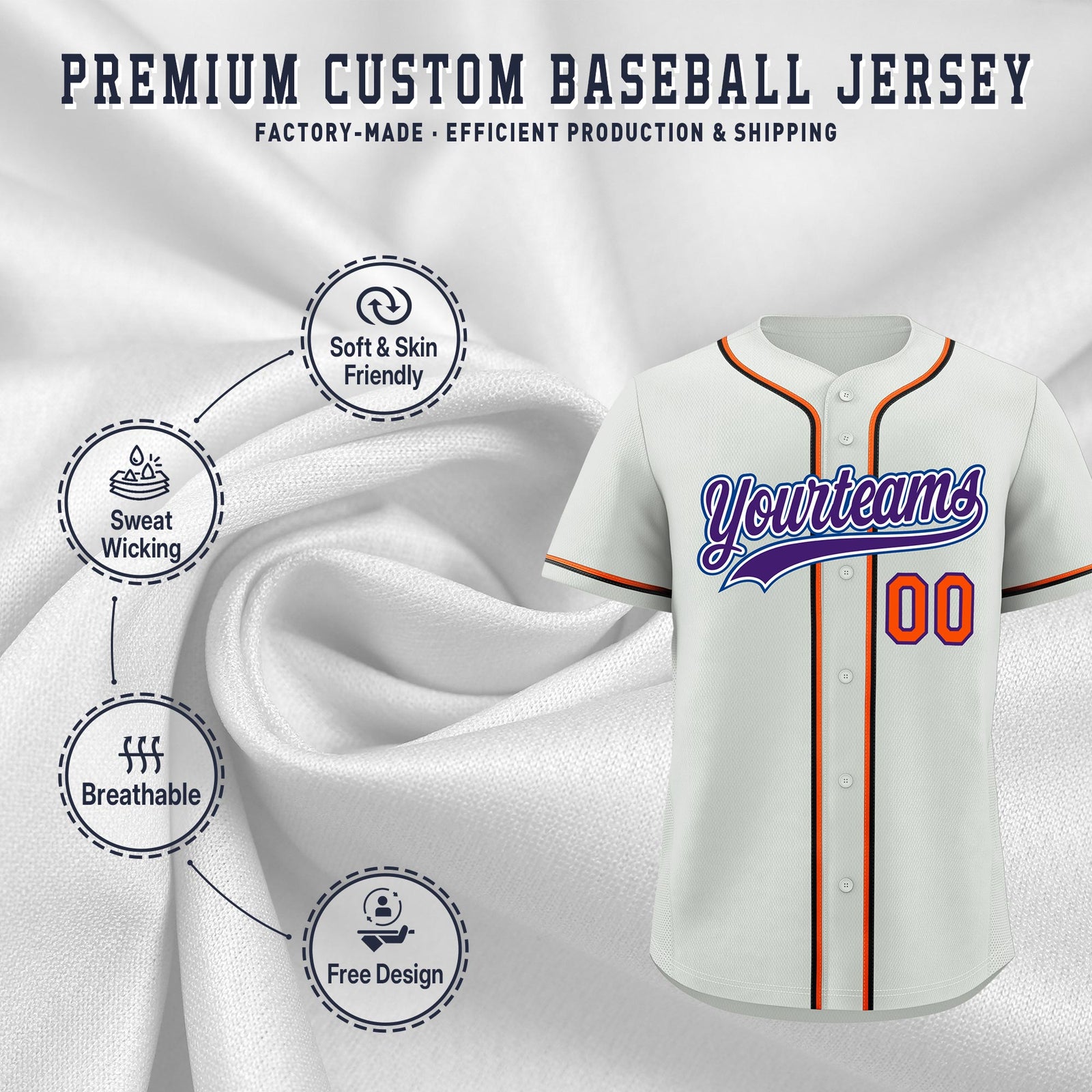 Custom Light Gray Classic Style Stitched Sports Uniform Personalized For Teams Quick Dry Baseball Jersey| KXKSHOP