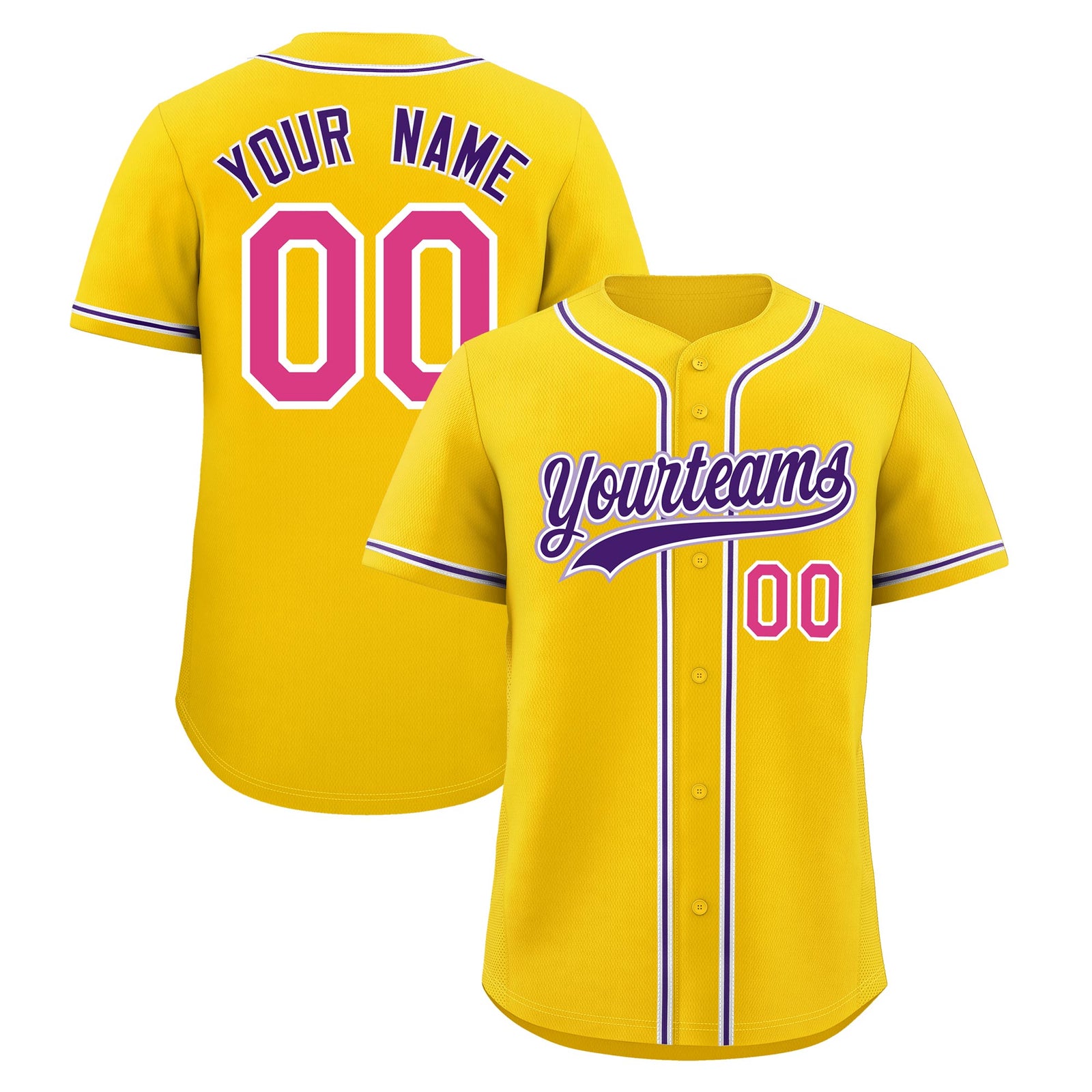 Custom Gold Classic Style Stitched Sports Uniform Personalized For Teams Lightweight Baseball Jersey| KXKSHOP