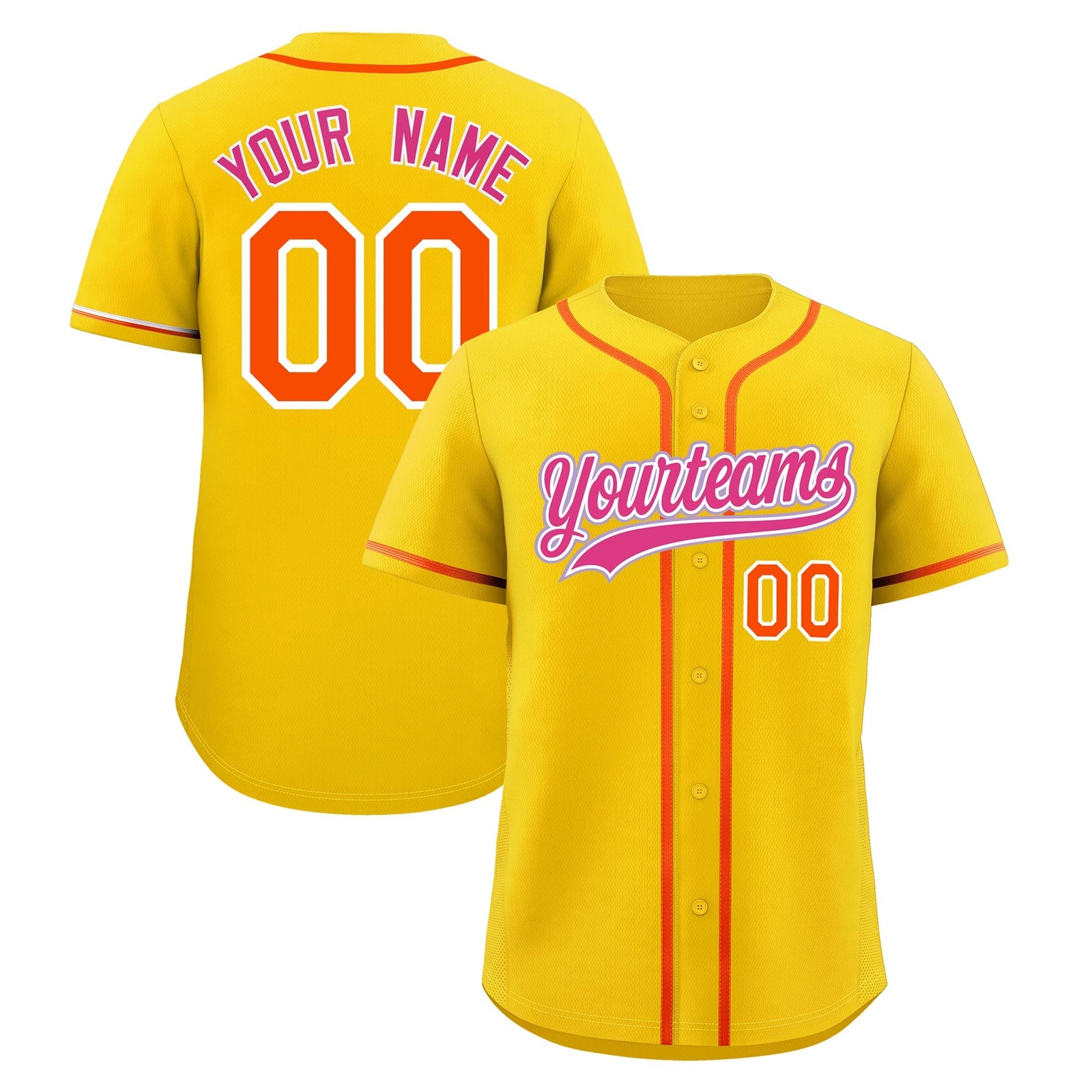 Custom Gold Classic Style Stitched Sports Uniform Personalized For Teams Quick Dry Baseball Jersey| KXKSHOP