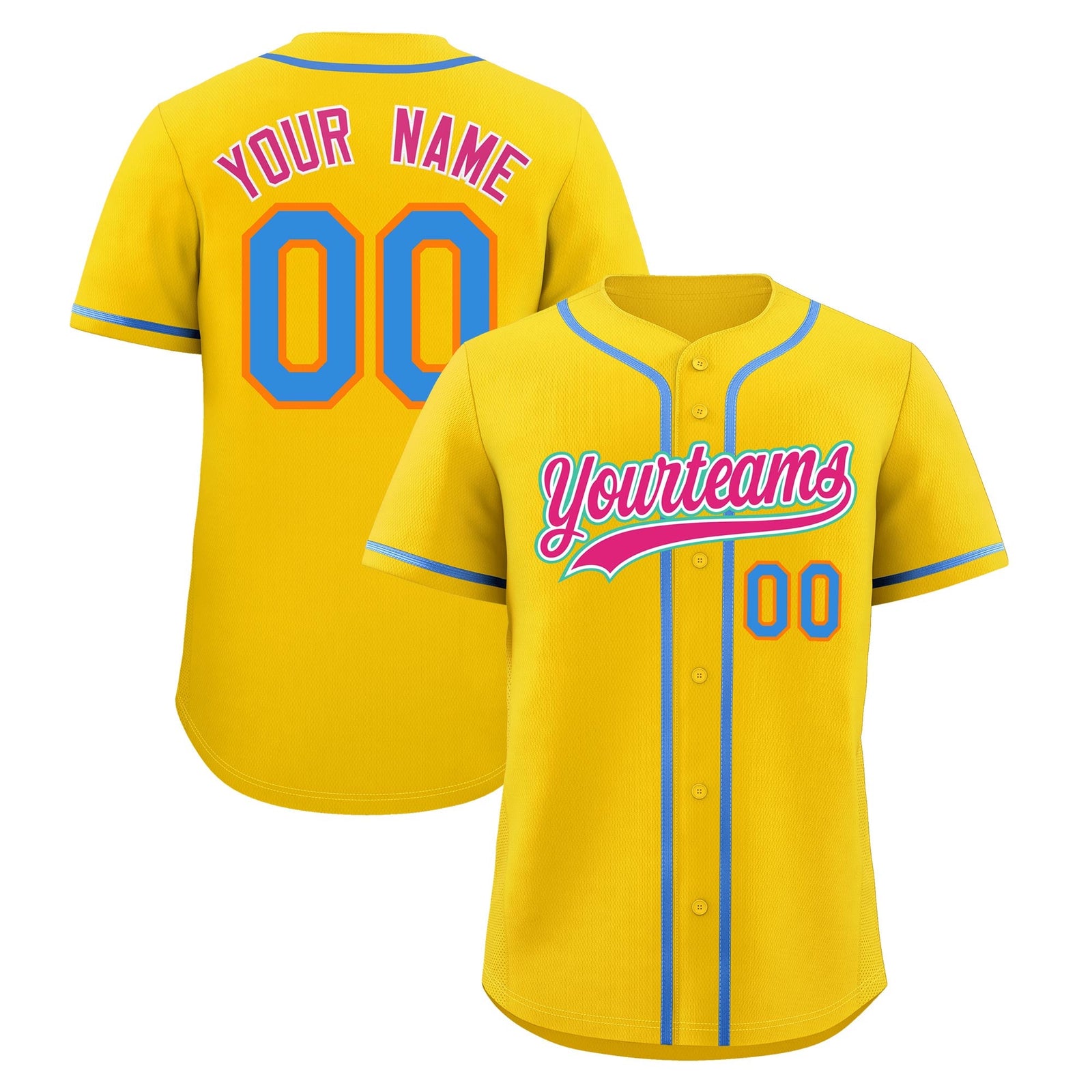 Custom Gold Classic Style Stitched Sports Uniform Personalized For Teams Lightweight Baseball Jersey| KXKSHOP