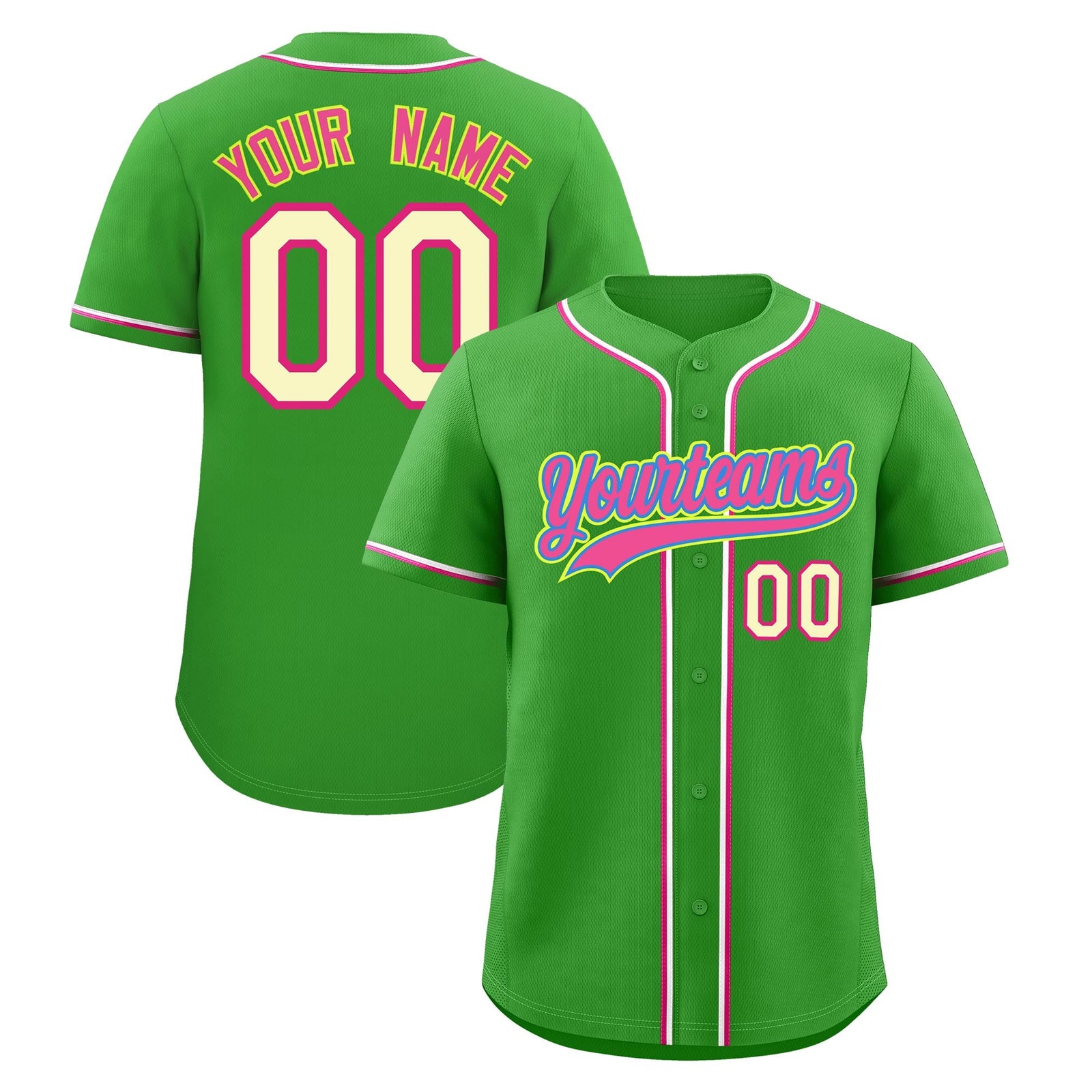 Custom Light Green Classic Style Stitched Sports Uniform Personalized For Teams Quick Dry Baseball Jersey| KXKSHOP