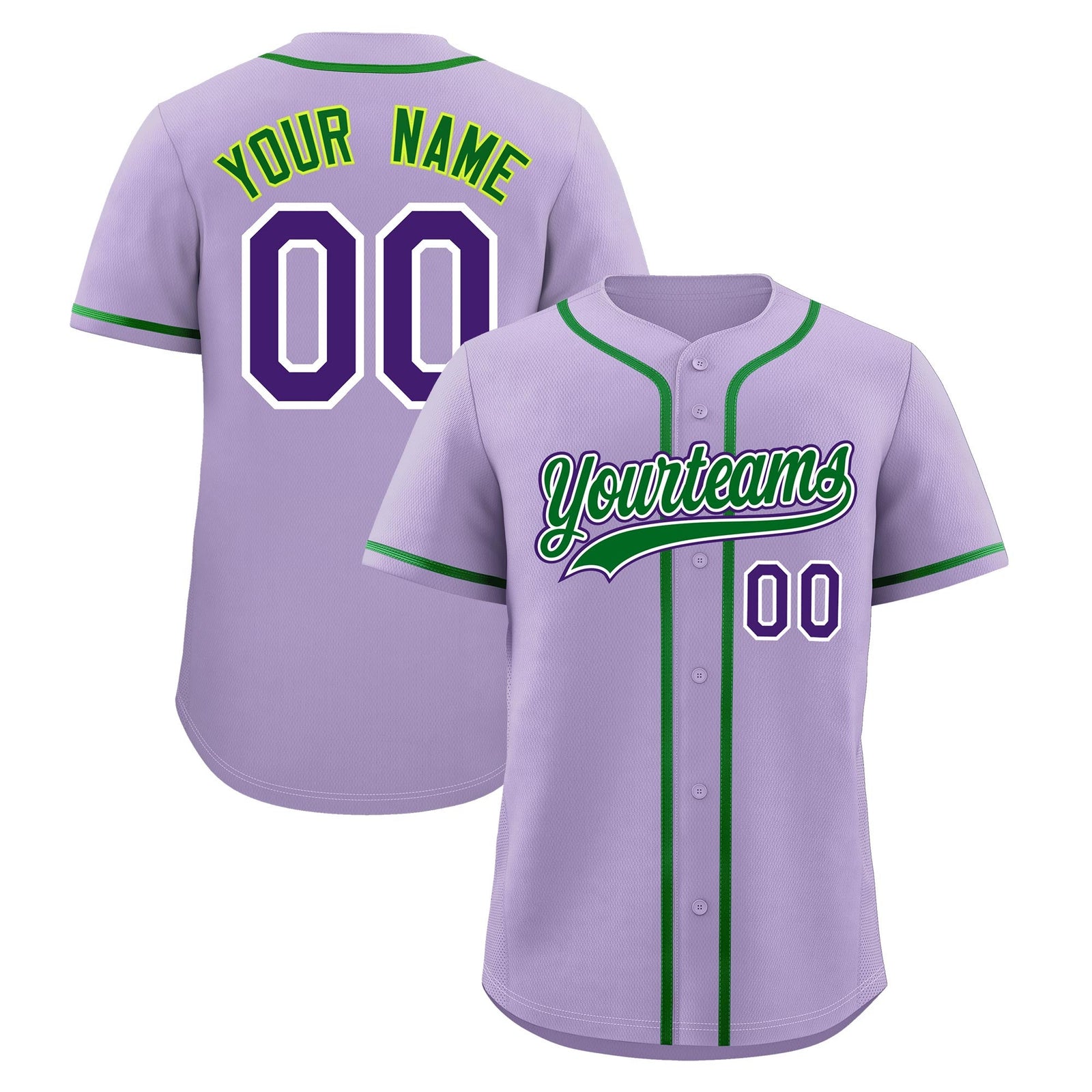 Custom Light Purple Classic Style Stitched Sports Uniform Personalized For Teams Quick Dry Baseball Jersey| KXKSHOP