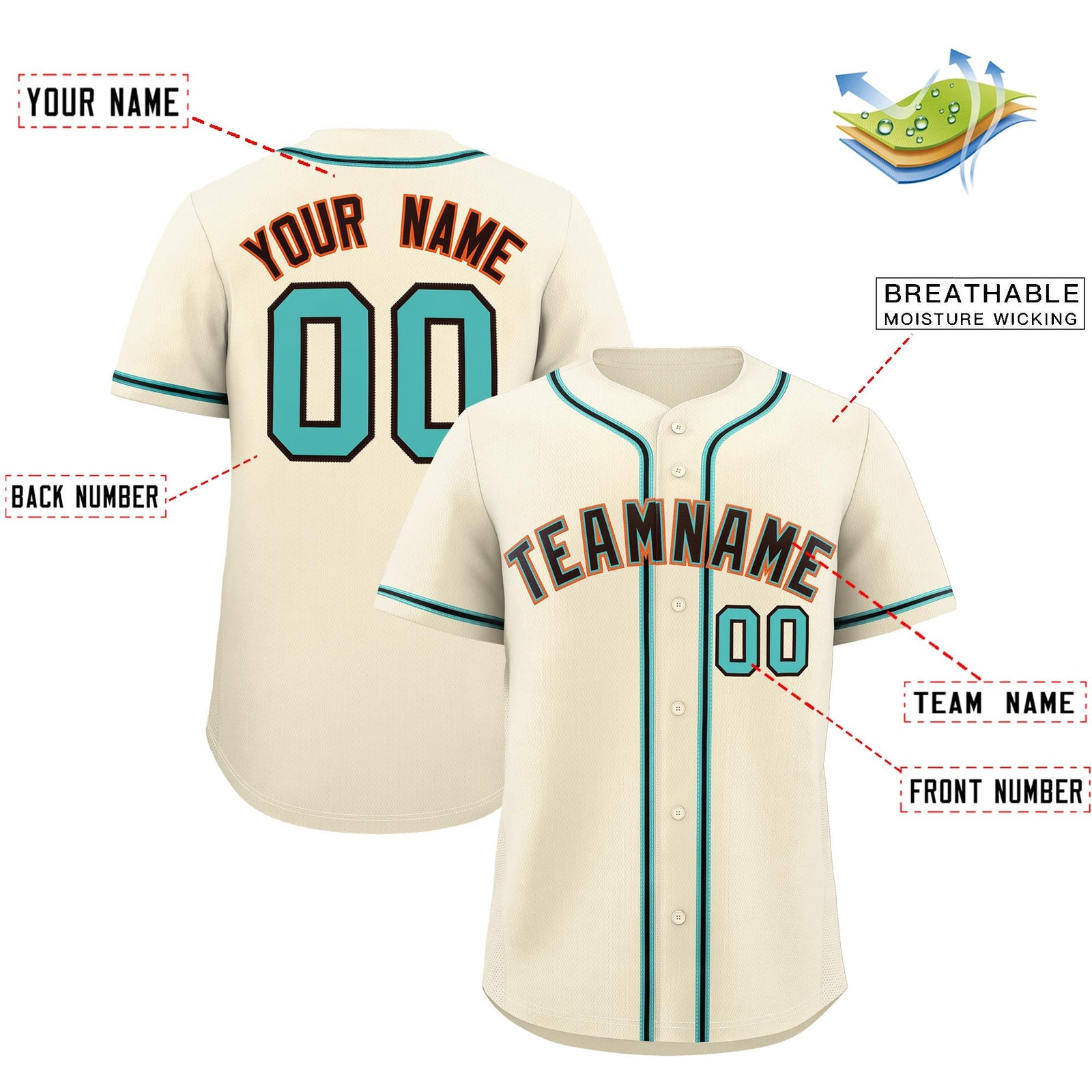 Custom Cream Classic Style Stitched Sports Uniform Personalized For Teams Quick Dry Baseball Jersey| KXKSHOP