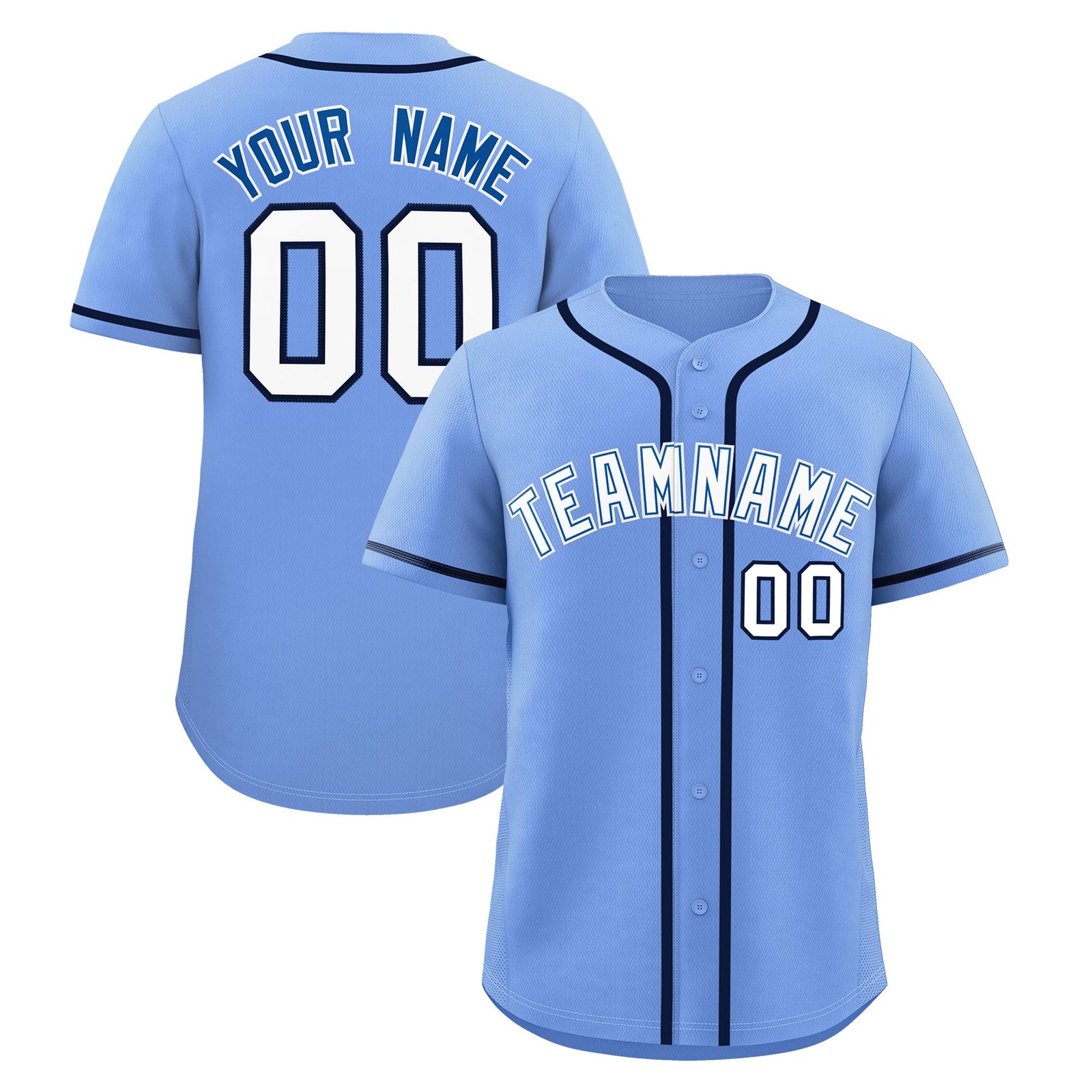 Custom Light Blue Classic Style Stitched Sports Uniform Personalized For Teams Quick Dry Baseball Jersey| KXKSHOP