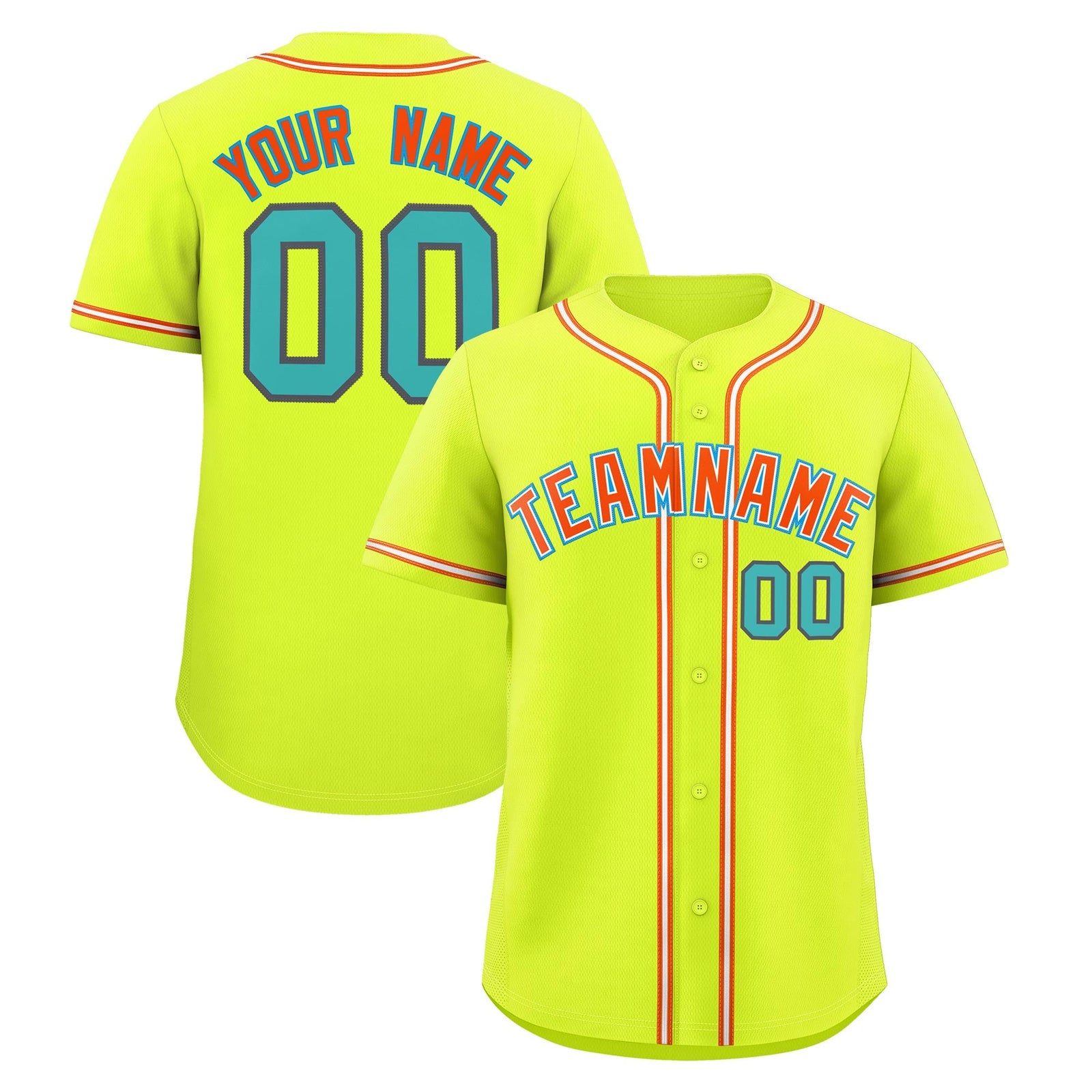 Custom Fluorescent Green Classic Style Stitched Sports Uniform Personalized For Teams Lightweight Baseball Jersey| KXKSHOP