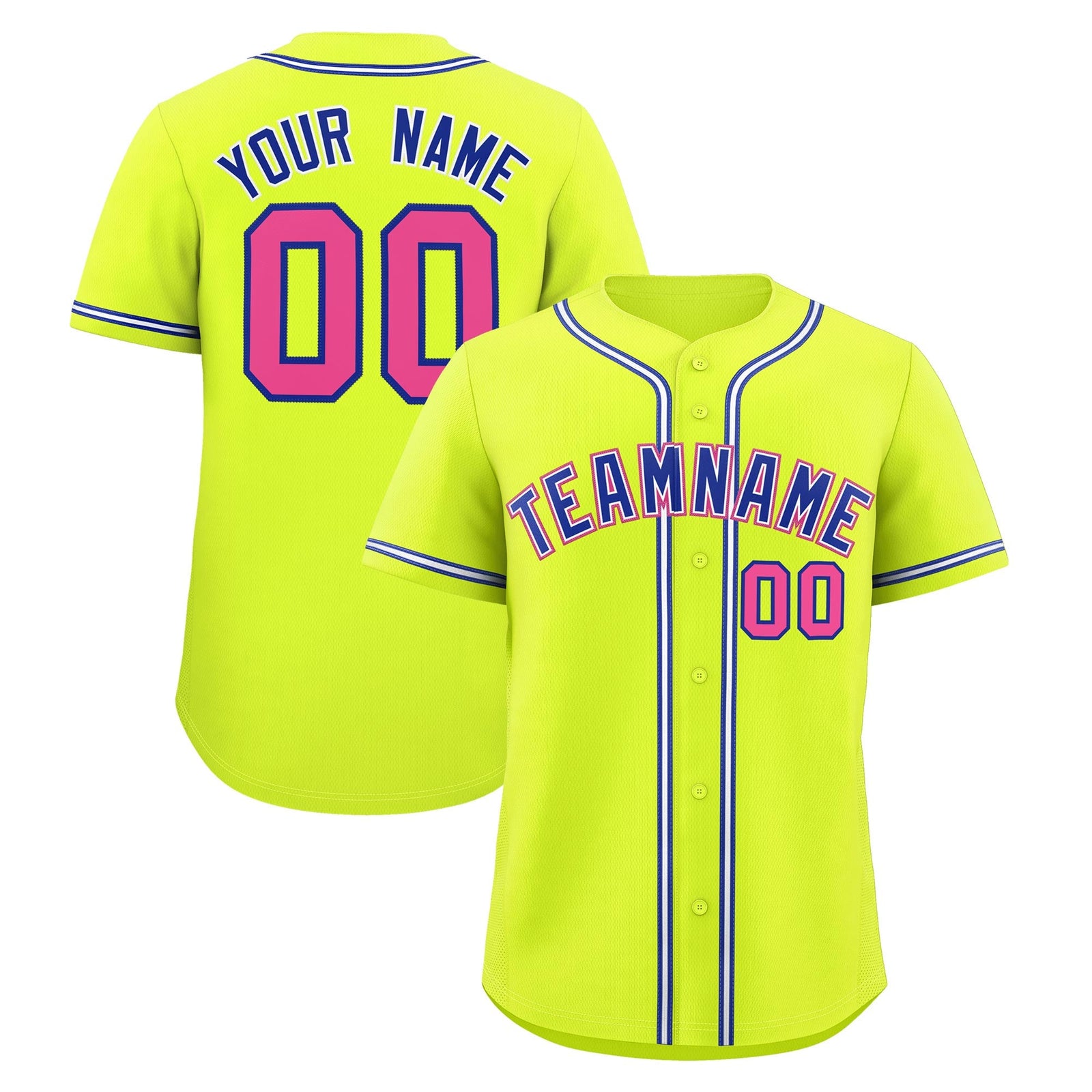 Custom Fluorescent Green Classic Style Stitched Sports Uniform Personalized For Teams Quick Dry Baseball Jersey| KXKSHOP