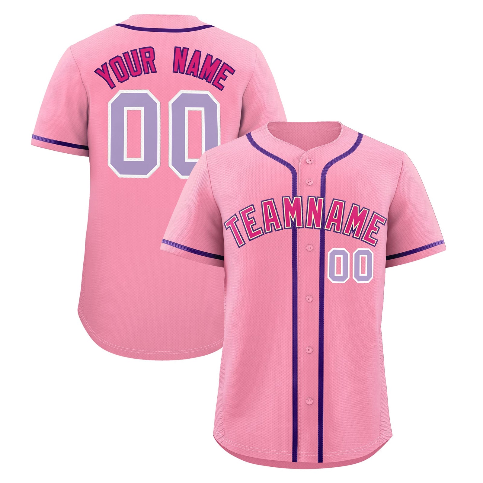 Custom Light Pink Classic Style Stitched Sports Uniform Personalized For Teams Lightweight Baseball Jersey| KXKSHOP