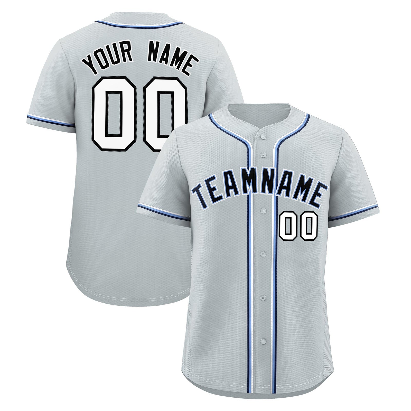 Custom Silver Classic Style Stitched Sports Uniform Personalized For Teams Quick Dry Baseball Jersey| KXKSHOP