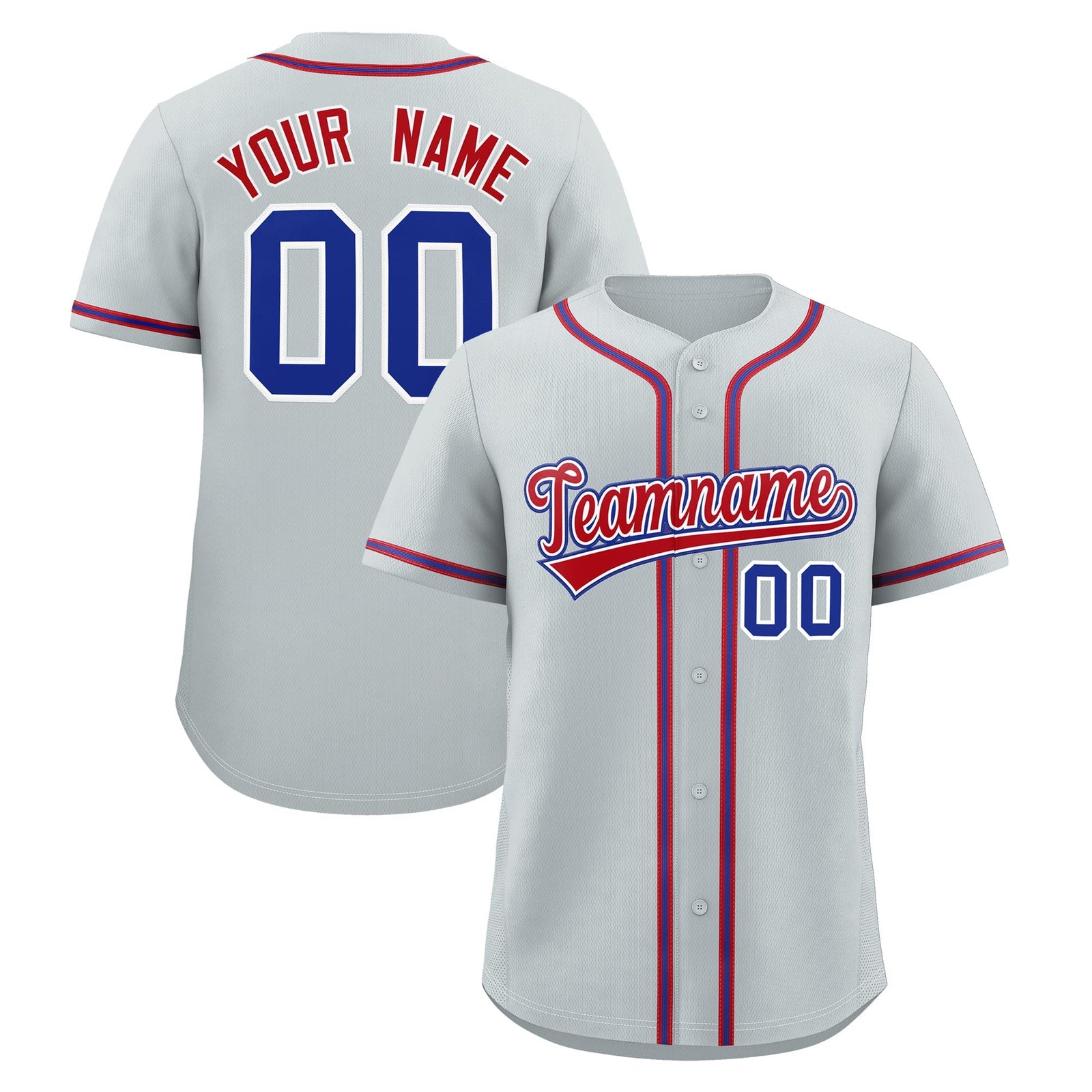 Custom Silver Classic Style Stitched Sports Uniform Personalized For Teams Quick Dry Baseball Jersey| KXKSHOP