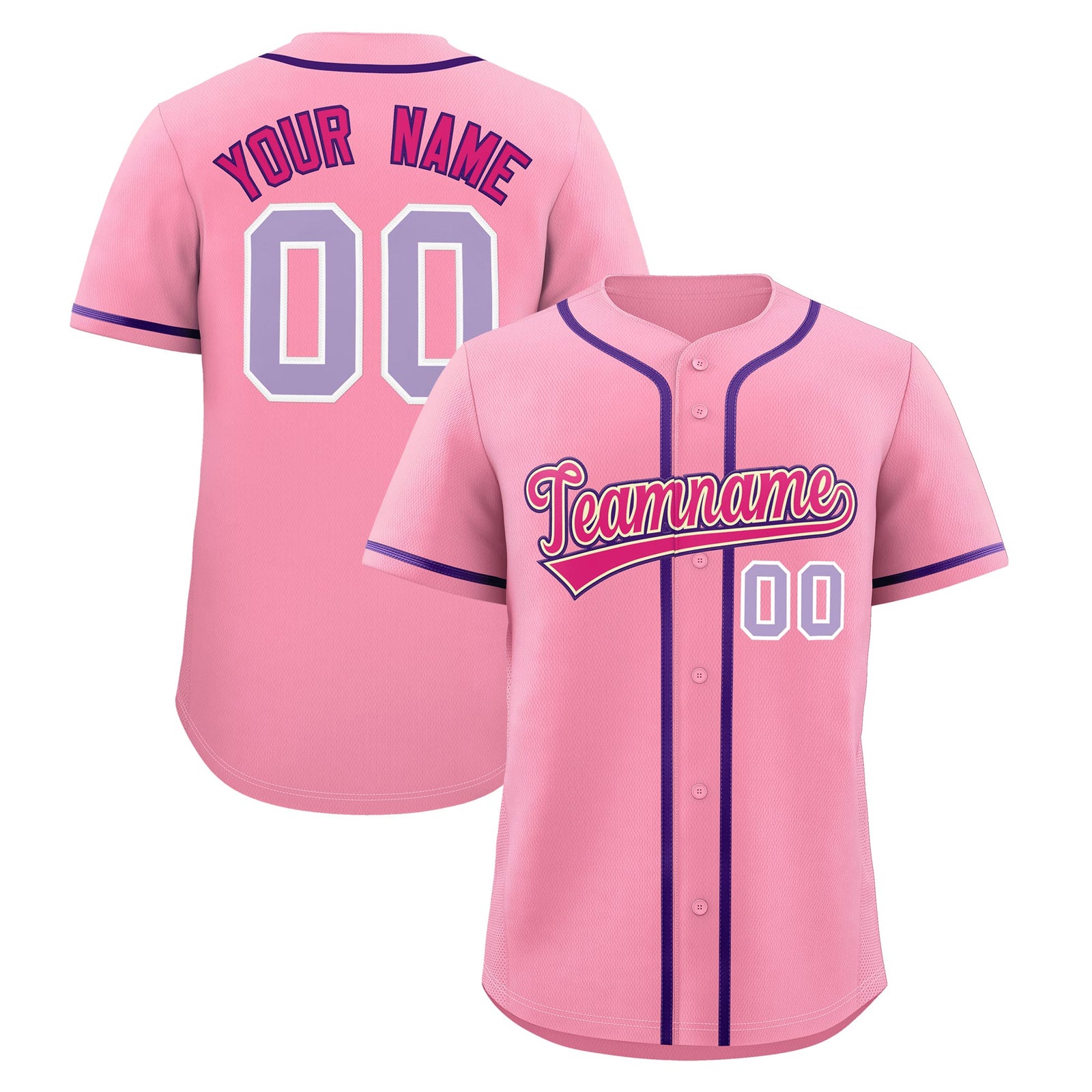 Custom Light Pink Classic Style Stitched Sports Uniform Personalized For Teams Lightweight Baseball Jersey| KXKSHOP