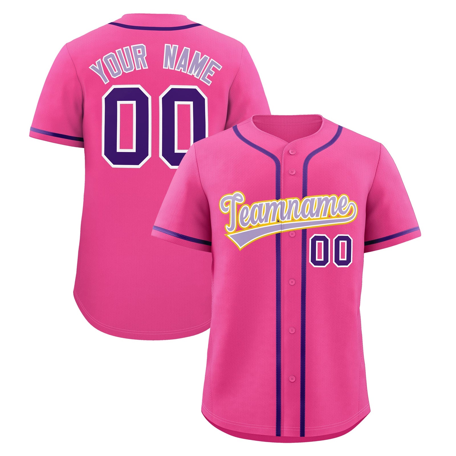 Custom Pink Classic Style Stitched Sports Uniform Personalized For Teams Quick Dry Baseball Jersey| KXKSHOP