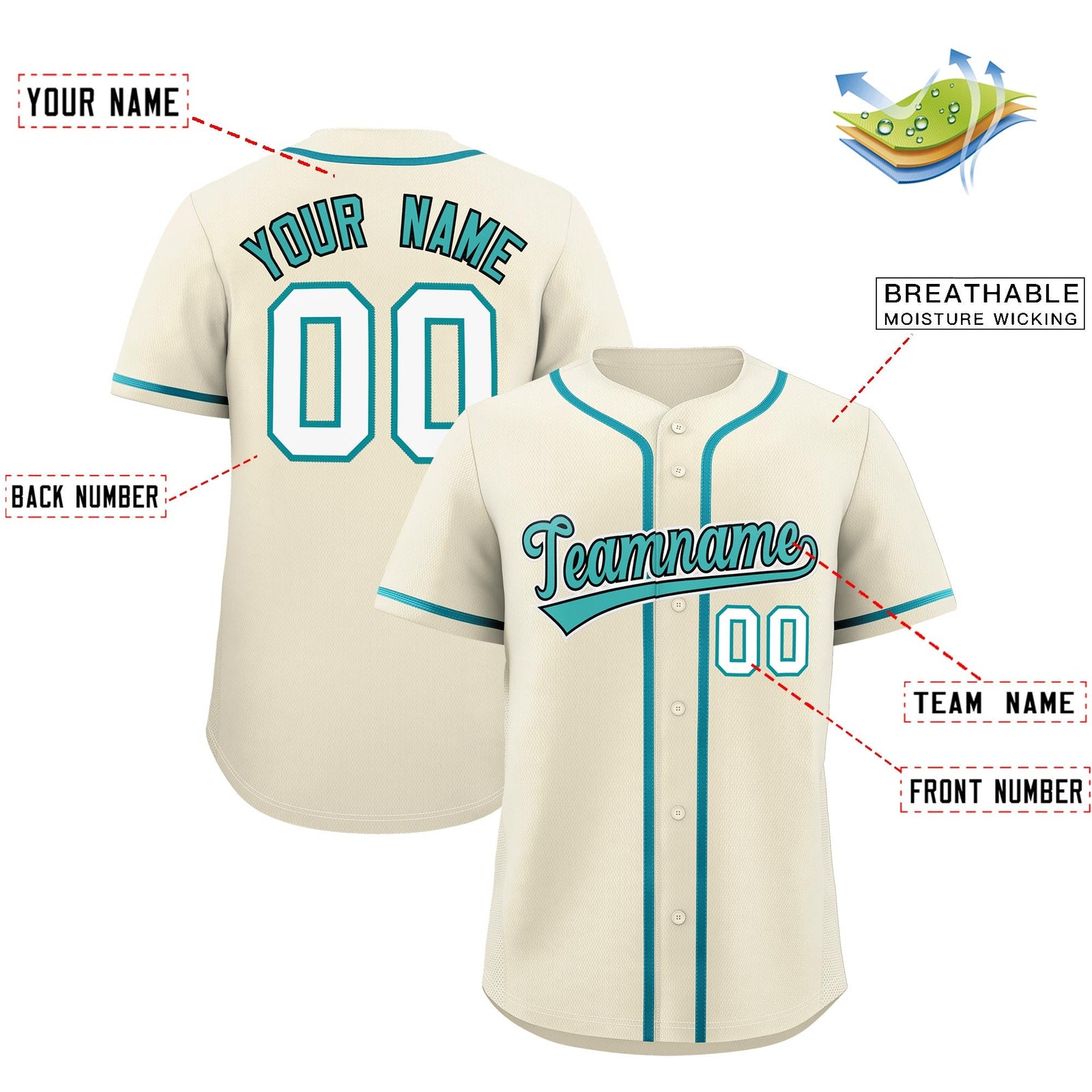 Custom Cream Classic Style Stitched Sports Uniform Personalized For Teams Lightweight Baseball Jersey| KXKSHOP