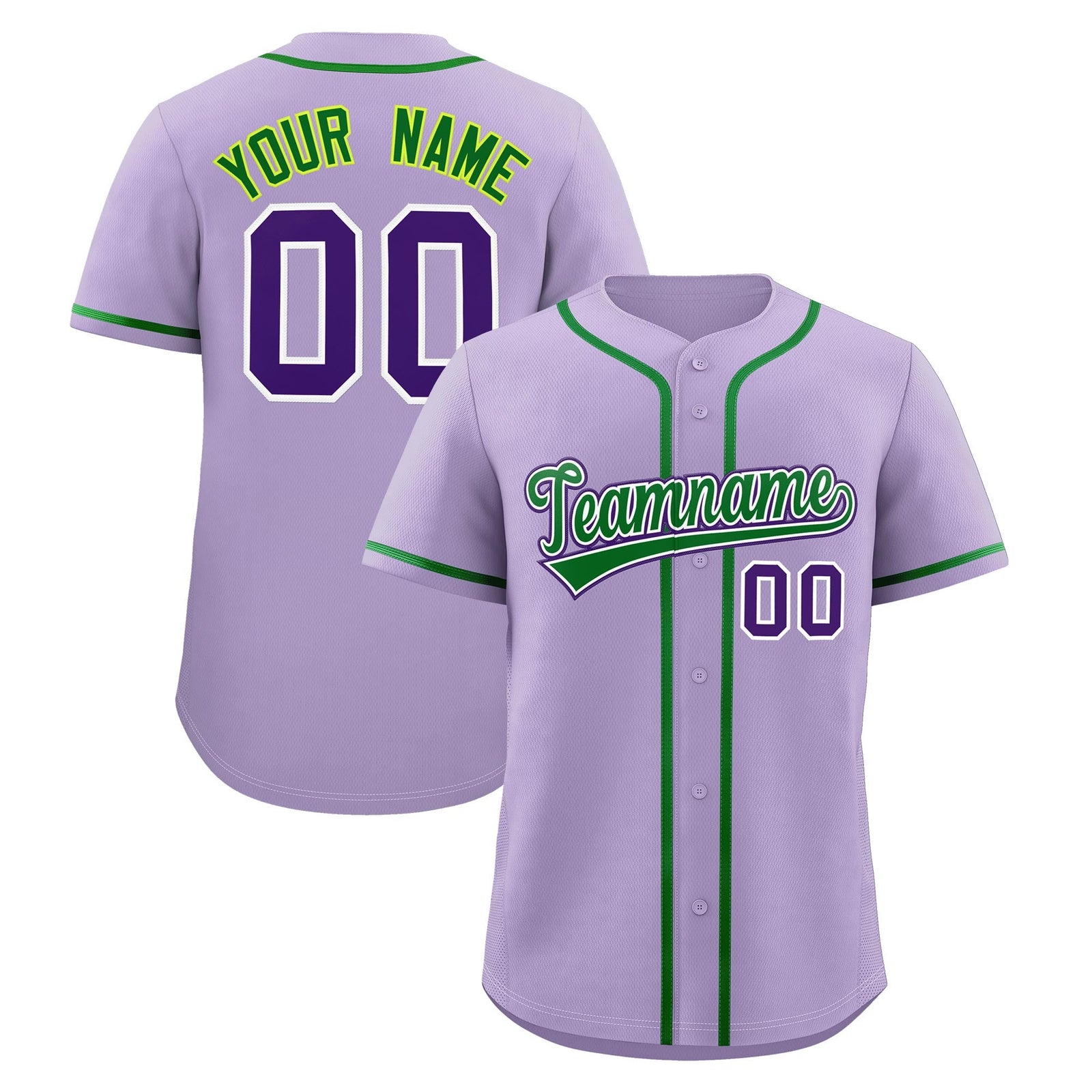 Custom Light Purple Classic Style Stitched Sports Uniform Personalized For Teams Quick Dry Baseball Jersey| KXKSHOP