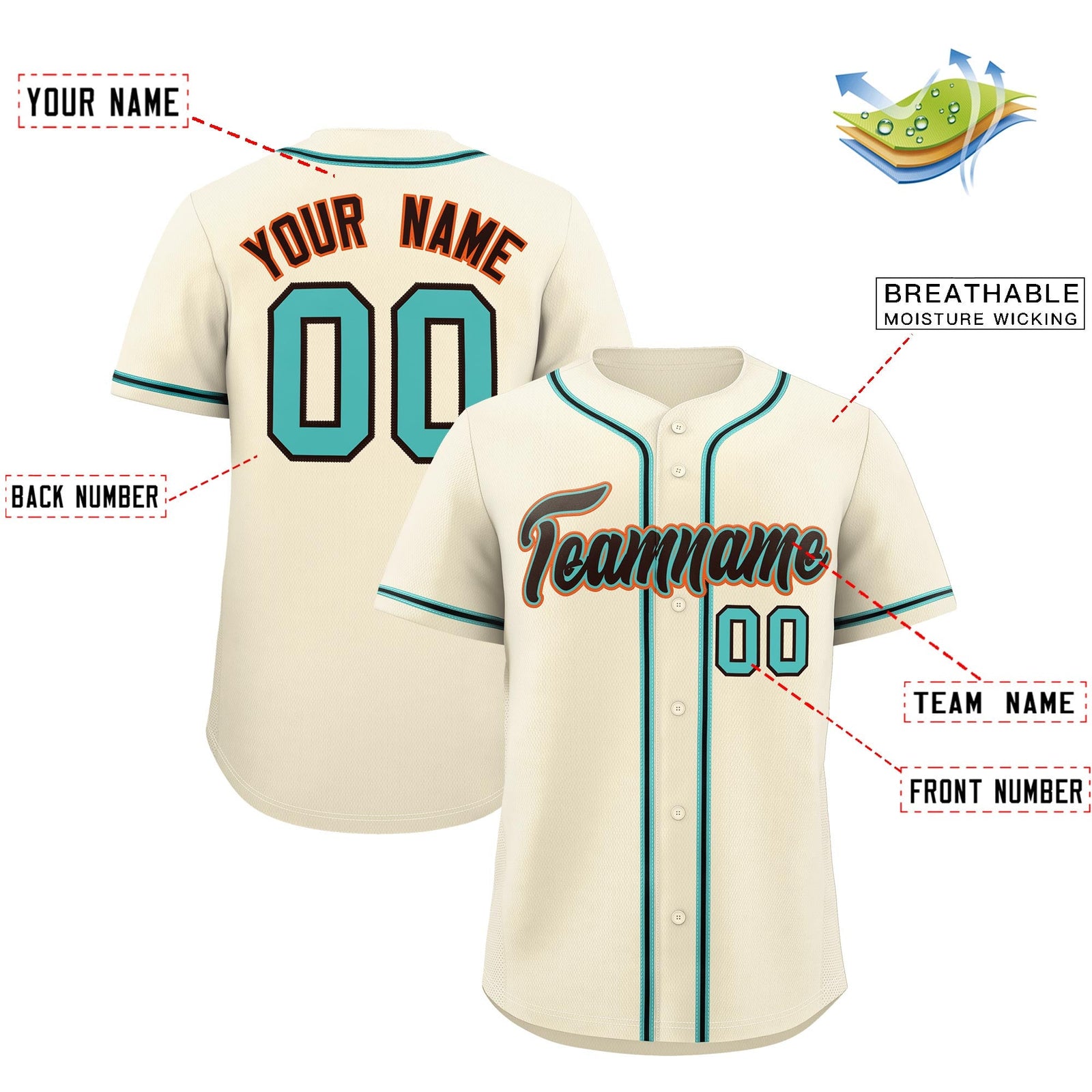 Custom Cream Classic Style Stitched Sports Uniform Personalized For Teams Quick Dry Baseball Jersey| KXKSHOP