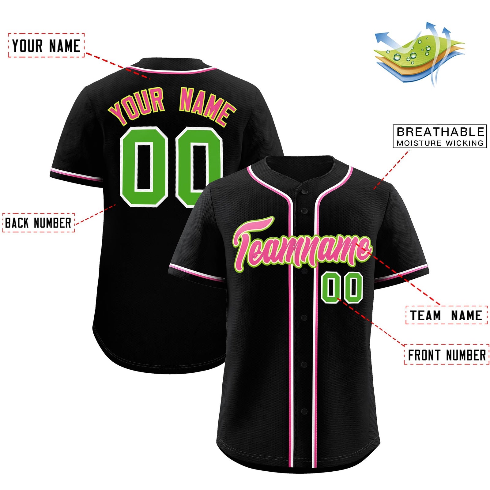 Custom Black Classic Style Stitched Sports Uniform Personalized For Teams Lightweight Baseball Jersey| KXKSHOP