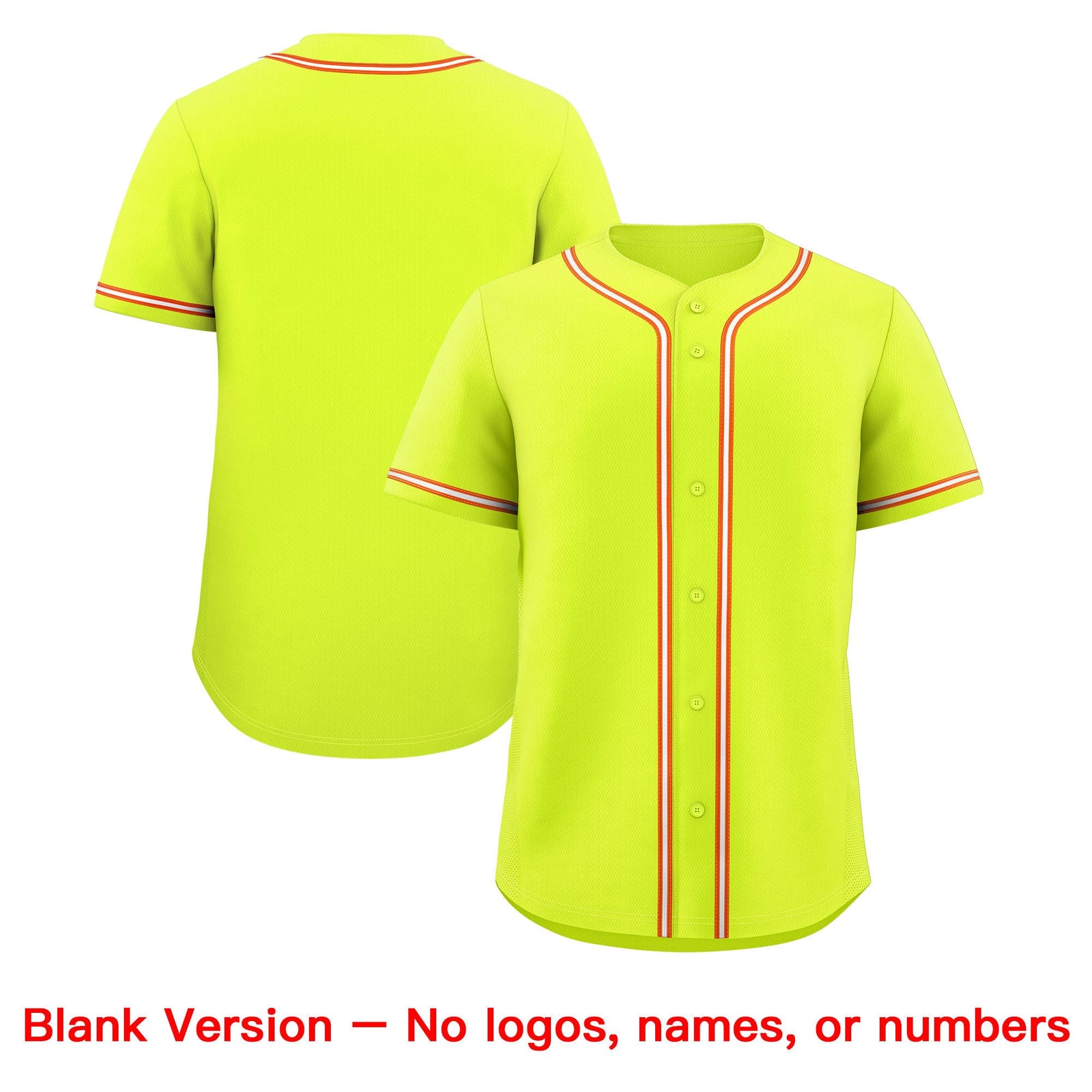 Custom Fluorescent Green Classic Style Stitched Sports Uniform Personalized For Teams Lightweight Baseball Jersey| KXKSHOP