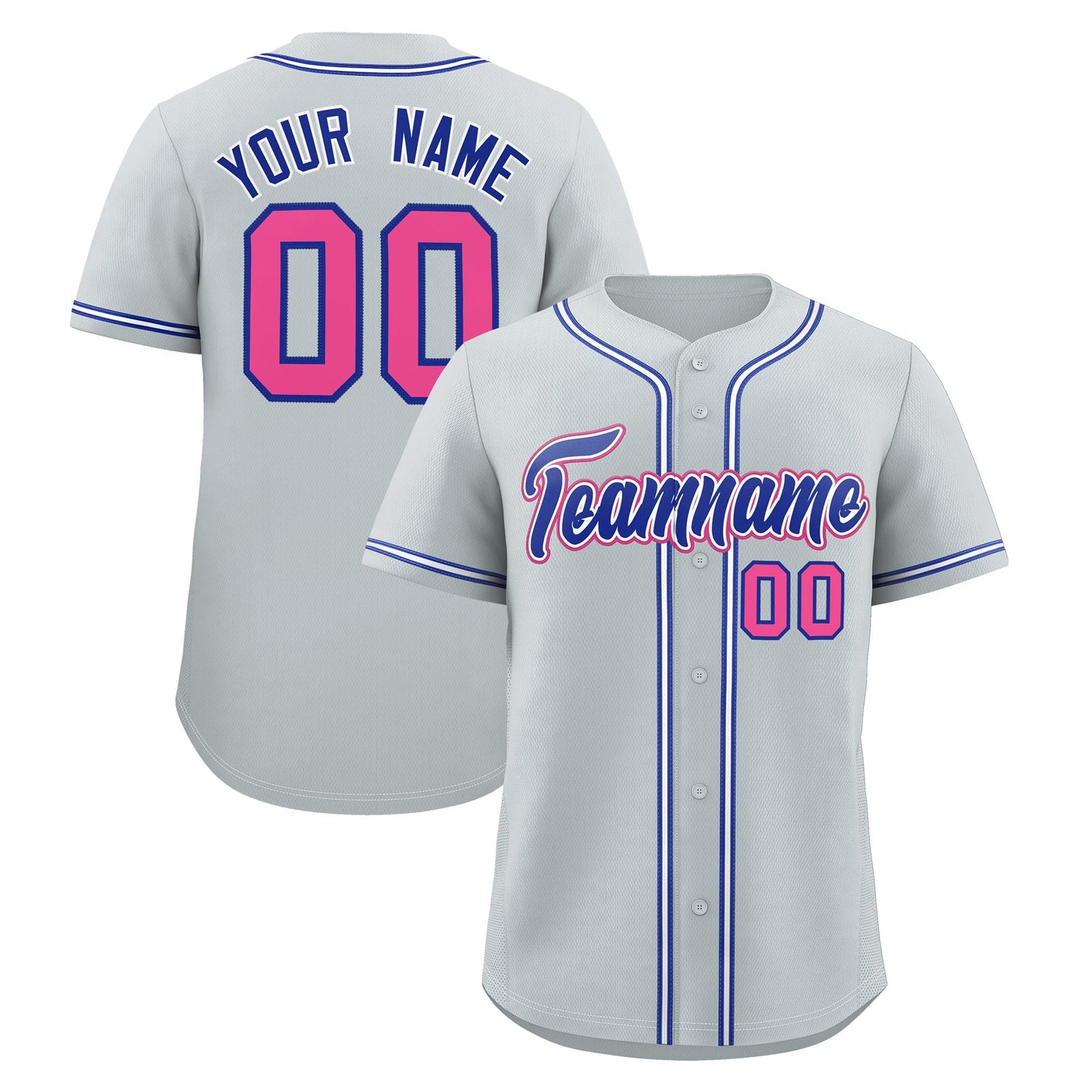 Custom Silver Classic Style Stitched Sports Uniform Personalized For Teams Lightweight Baseball Jersey| KXKSHOP