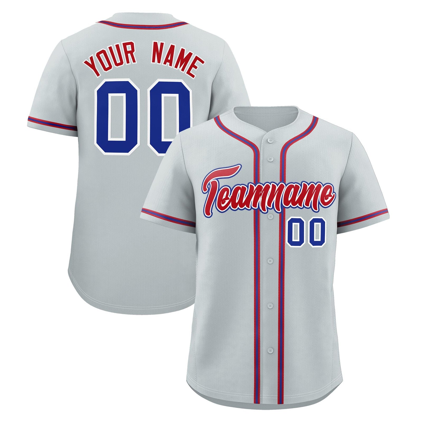 Custom Silver Classic Style Stitched Sports Uniform Personalized For Teams Quick Dry Baseball Jersey| KXKSHOP