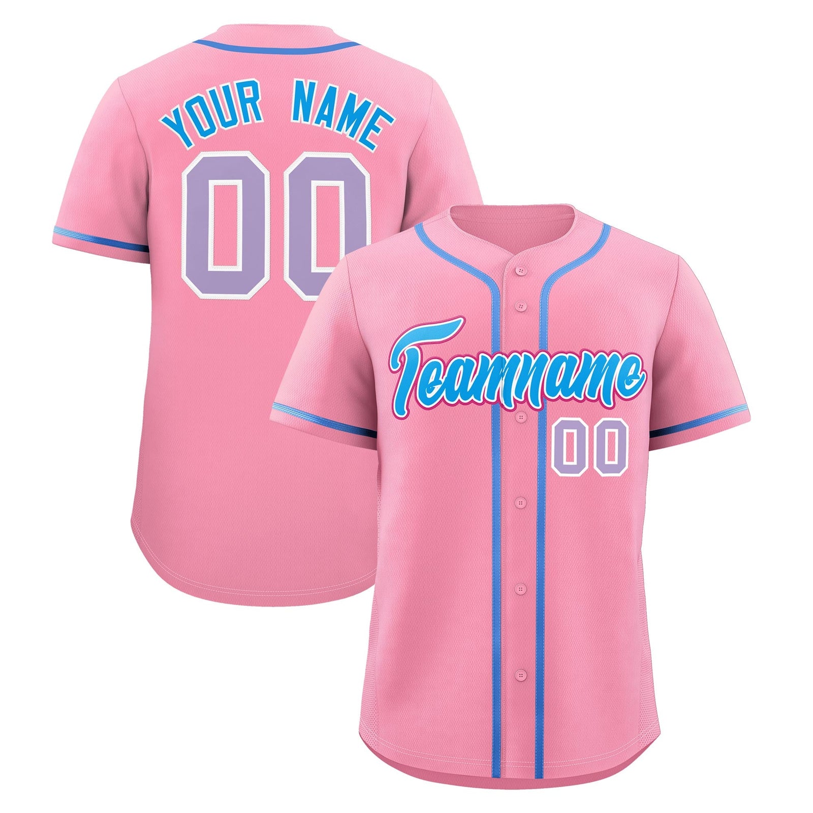 Custom Light Pink Classic Style Stitched Sports Uniform Personalized For Teams Quick Dry Baseball Jersey| KXKSHOP