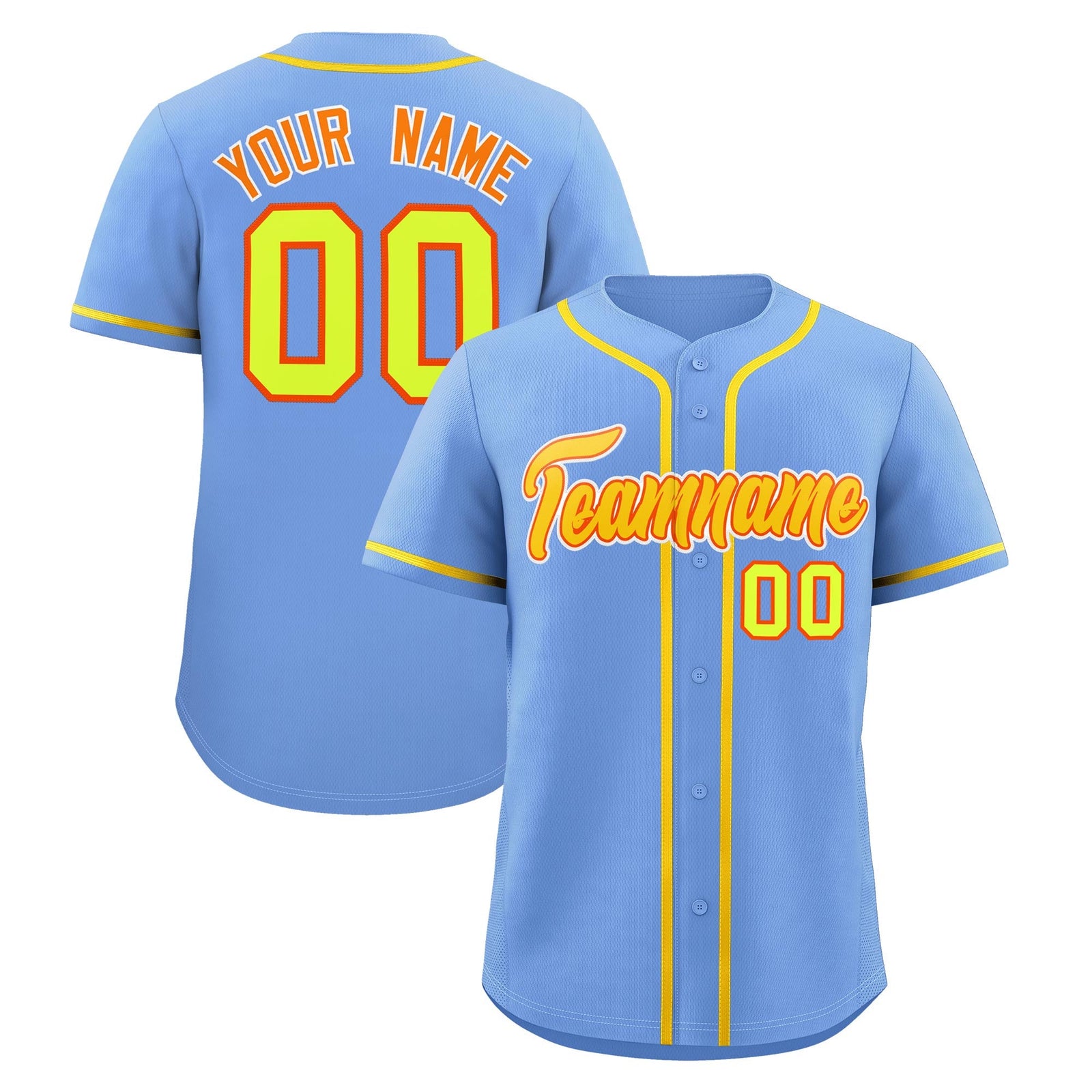 Custom Light Blue Classic Style Stitched Sports Uniform Personalized For Teams Quick Dry Baseball Jersey| KXKSHOP