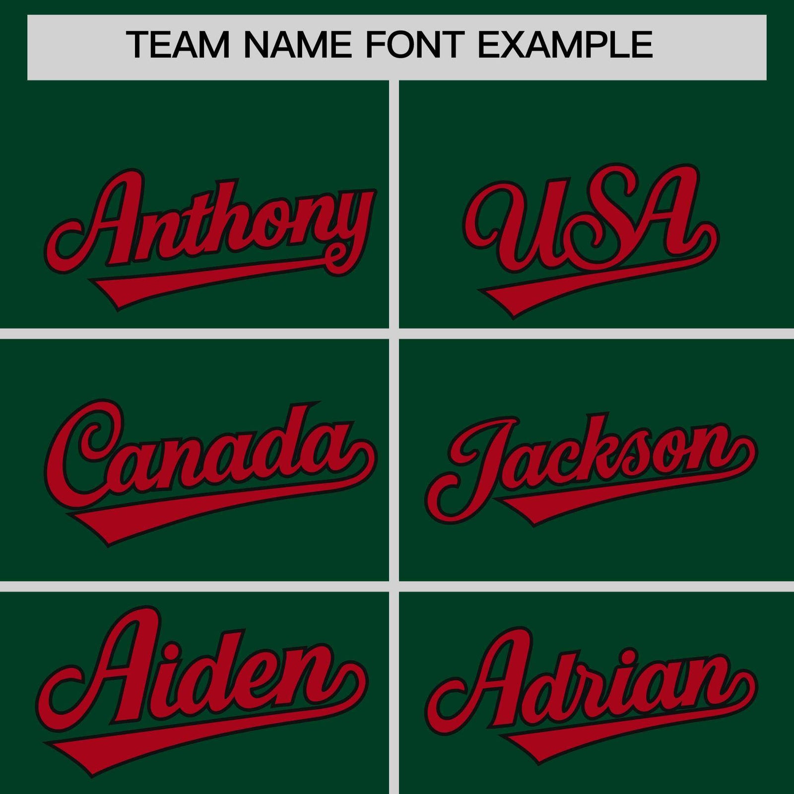 Custom Green Red Baroque Style Personalized Baseball Jersey