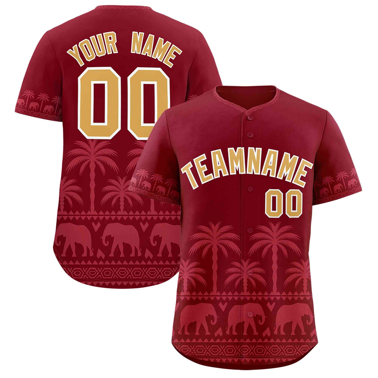 Custom Crimson Light Red Graffiti Pattern Personalized Bossinia Style Authentic Baseball Jersey