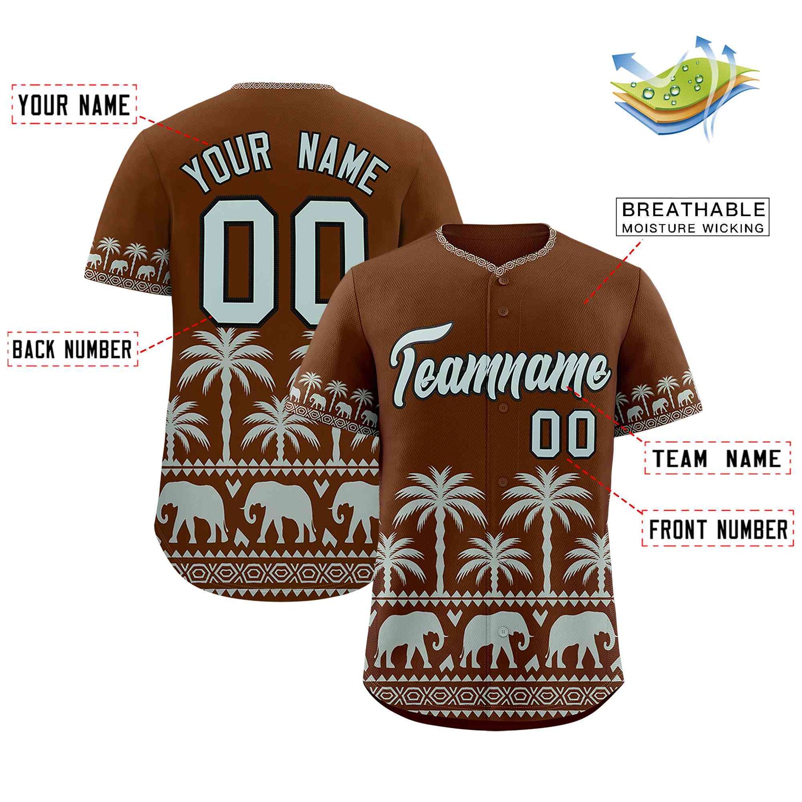 Custom Brown Silver-Gray Graffiti Pattern Personalized Bossinia Style Authentic Baseball Jersey