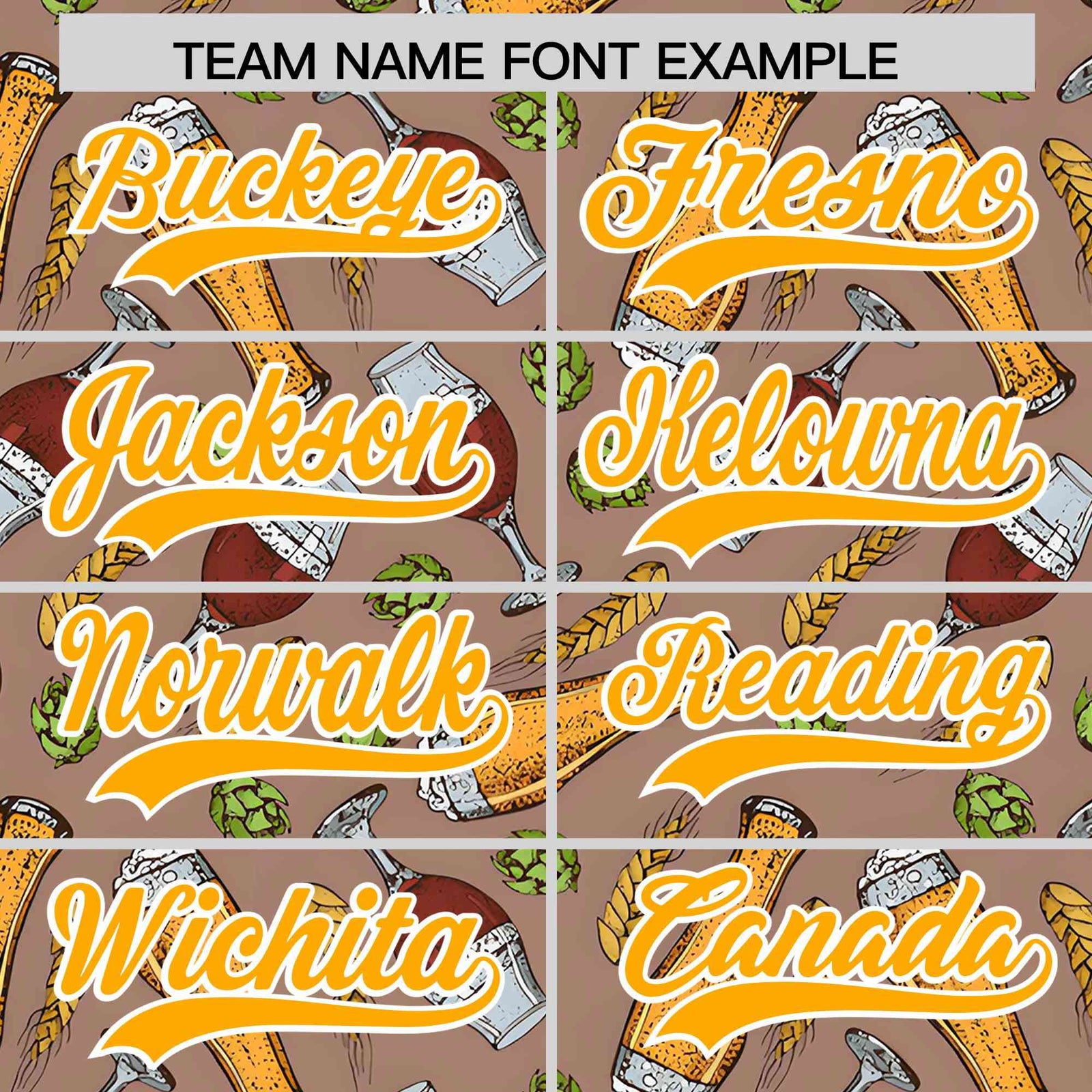 Custom Old Gold National Beer Day Personalized Beer Pattern Baseball Jersey | Suitable For Groups Or Parties | KXKSHOP