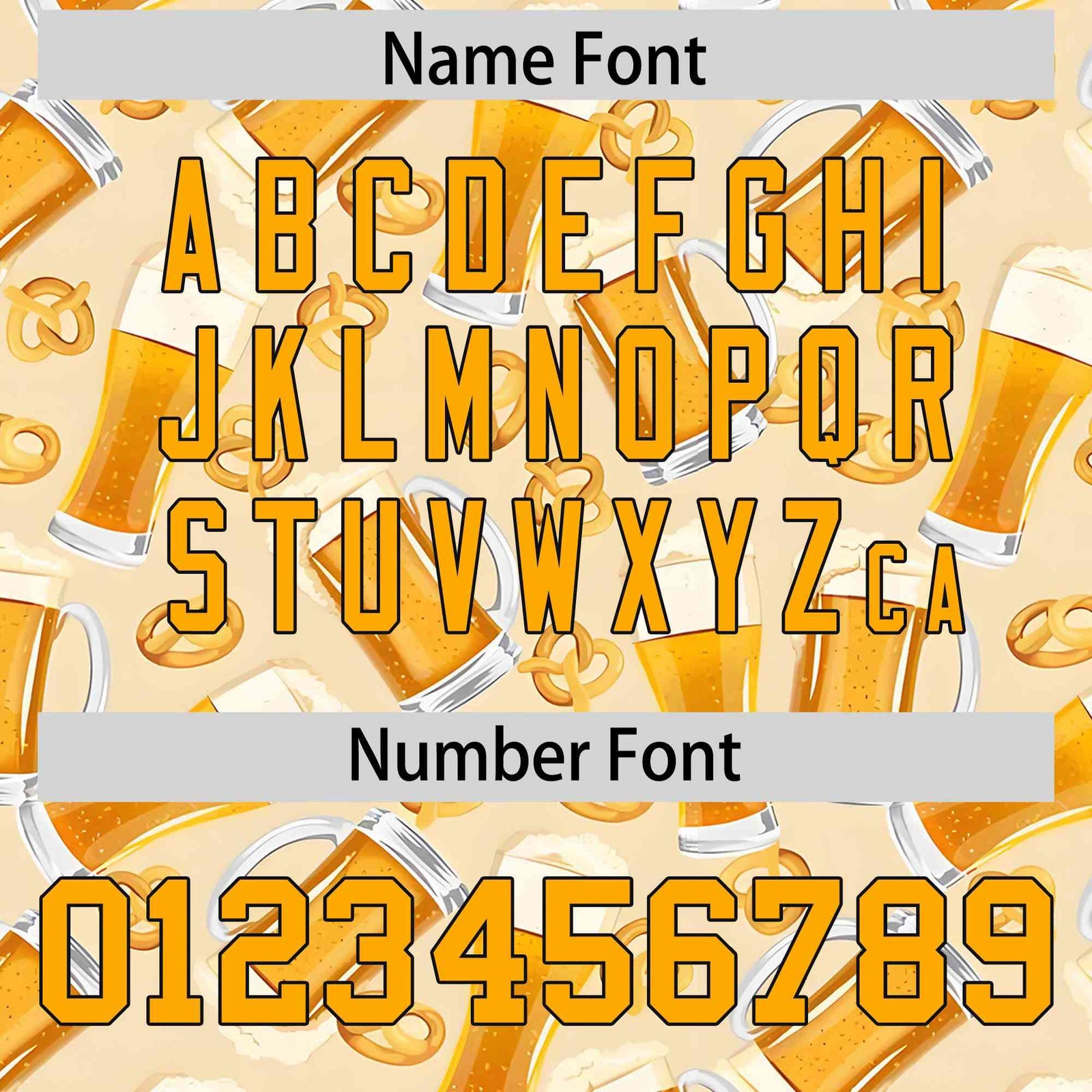 Custom Cream Orange National Beer Day Personalized Beer Pattern Baseball Jersey | Suitable For Groups Or Parties | KXKSHOP