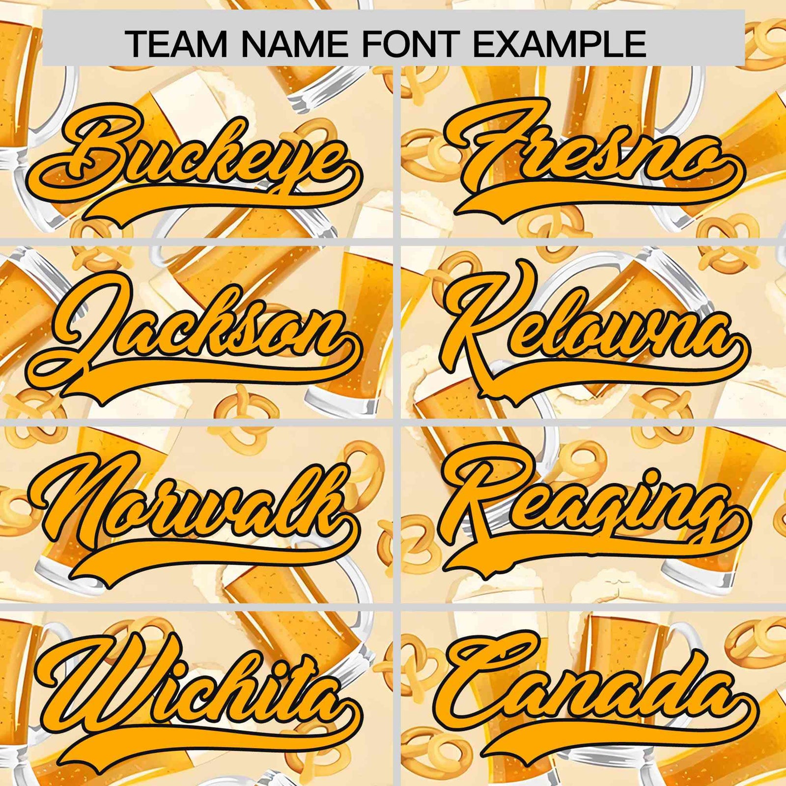 Custom Cream Orange National Beer Day Personalized Beer Pattern Baseball Jersey | Suitable For Groups Or Parties | KXKSHOP