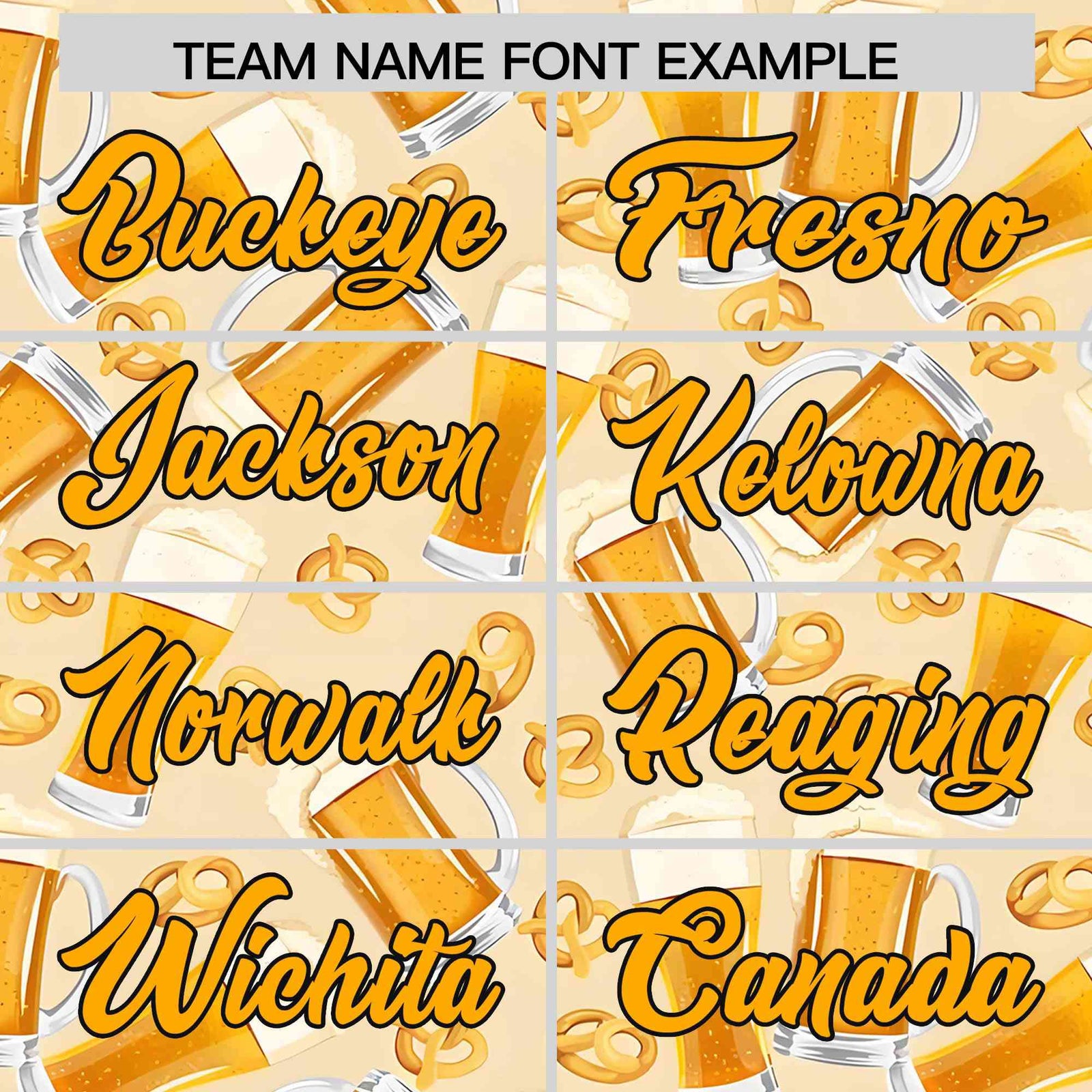 Custom Cream Orange National Beer Day Personalized Beer Pattern Baseball Jersey | Suitable For Groups Or Parties | KXKSHOP