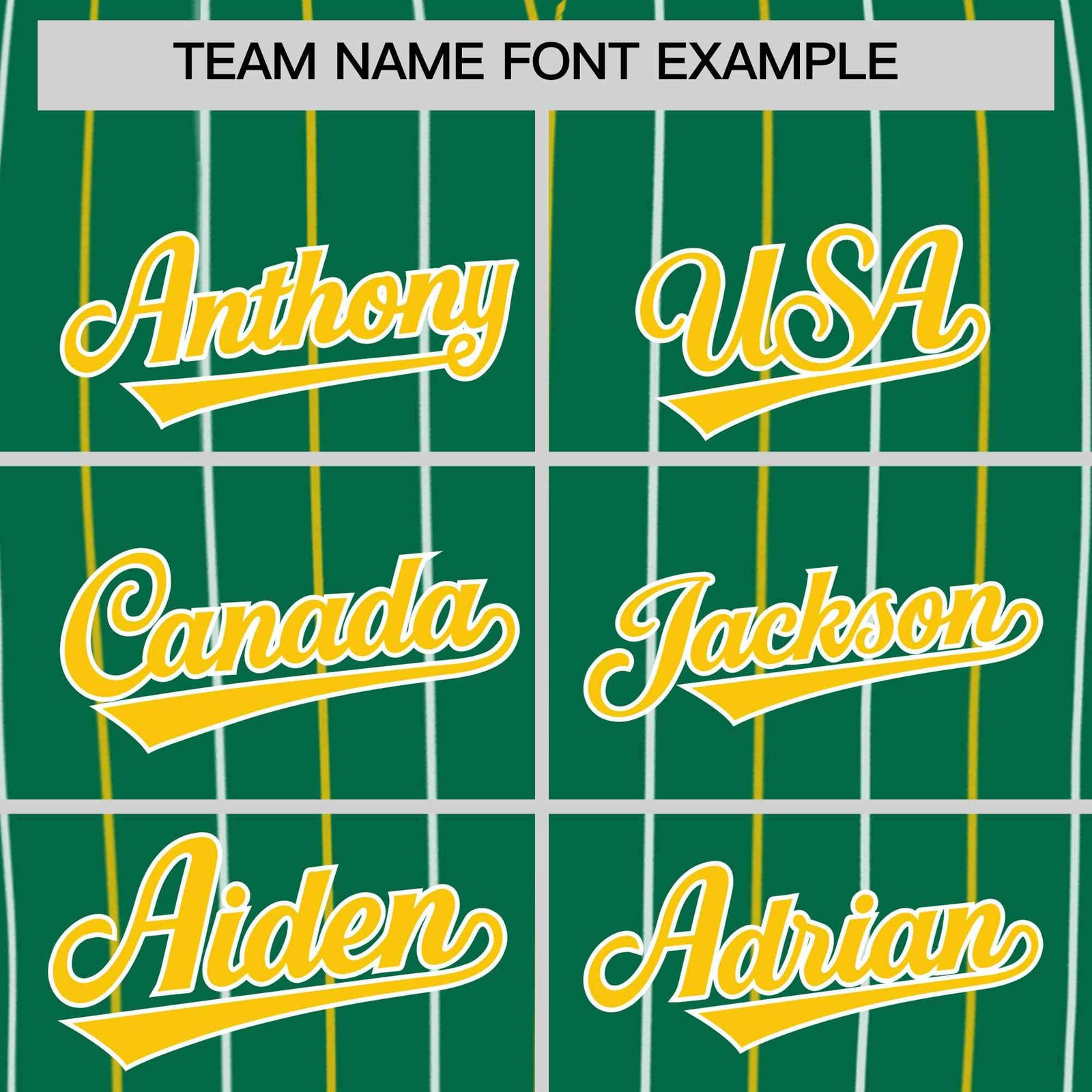 Custom Kelly Green Gold and White Bi-Color Stripes Fashion Authentic Baseball Jersey
