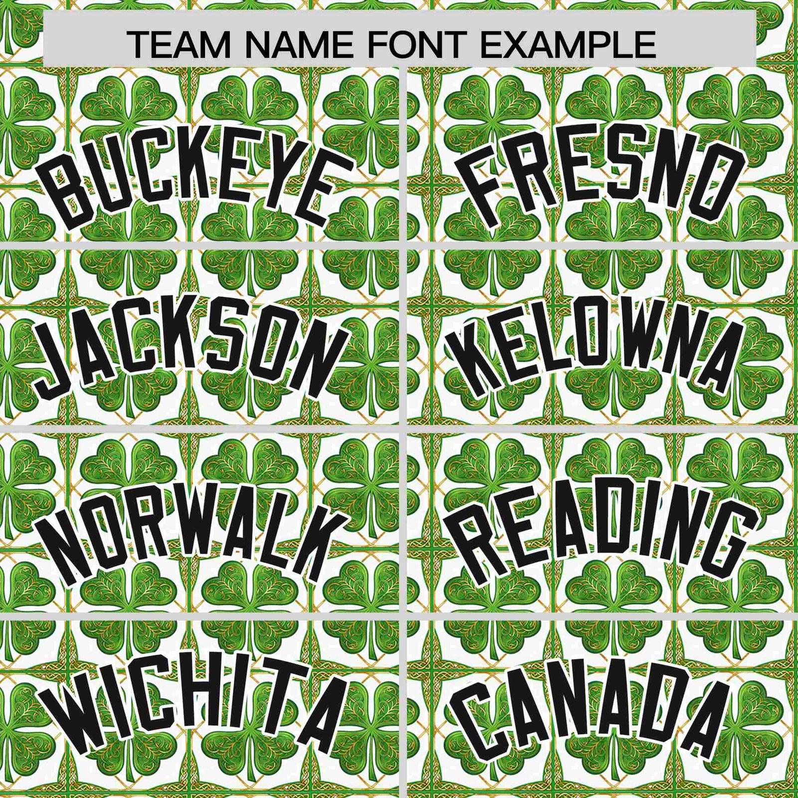 Custom White Black St.Patrick's Day Personalized Four Leaf Clover Pattern Baseball Jersey