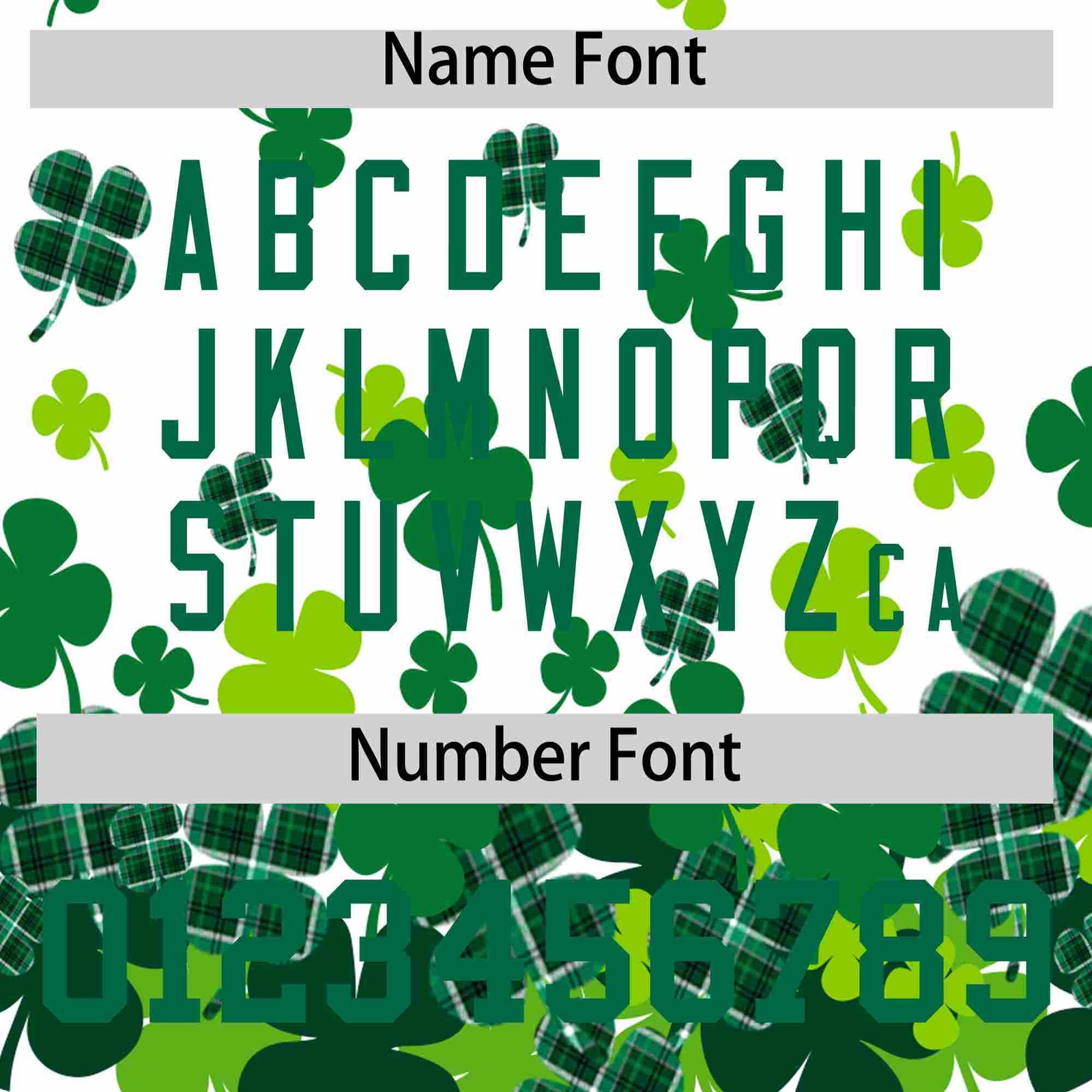 Custom White Green St.Patrick's Day Personalized Four Leaf Clover Pattern Baseball Jersey| KXKSHOP