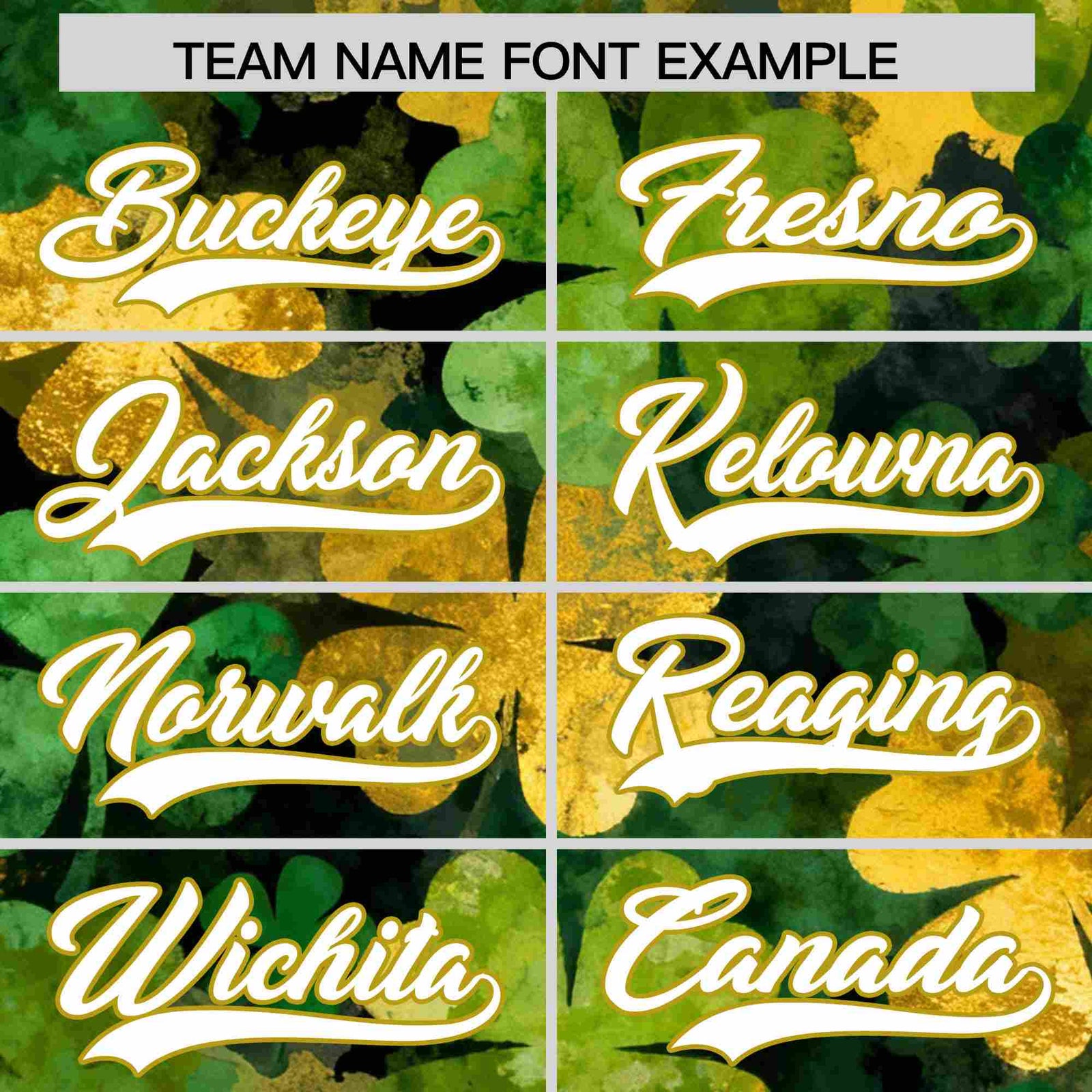 Custom Black White St.Patrick's Day Personalized Four Leaf Clover Pattern Baseball Jersey