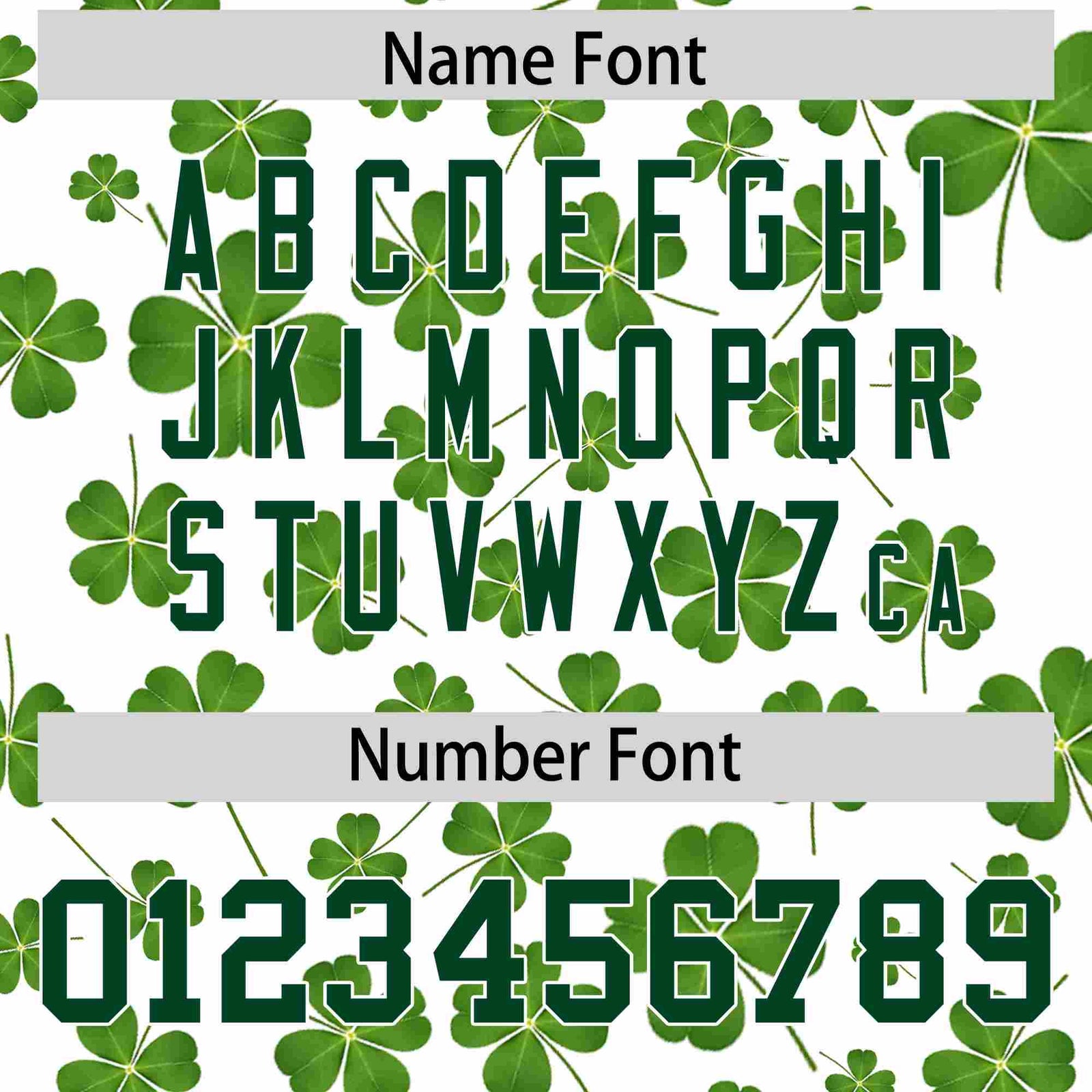 Custom White Green St.Patrick's Day Personalized Four Leaf Clover Pattern Baseball Jersey