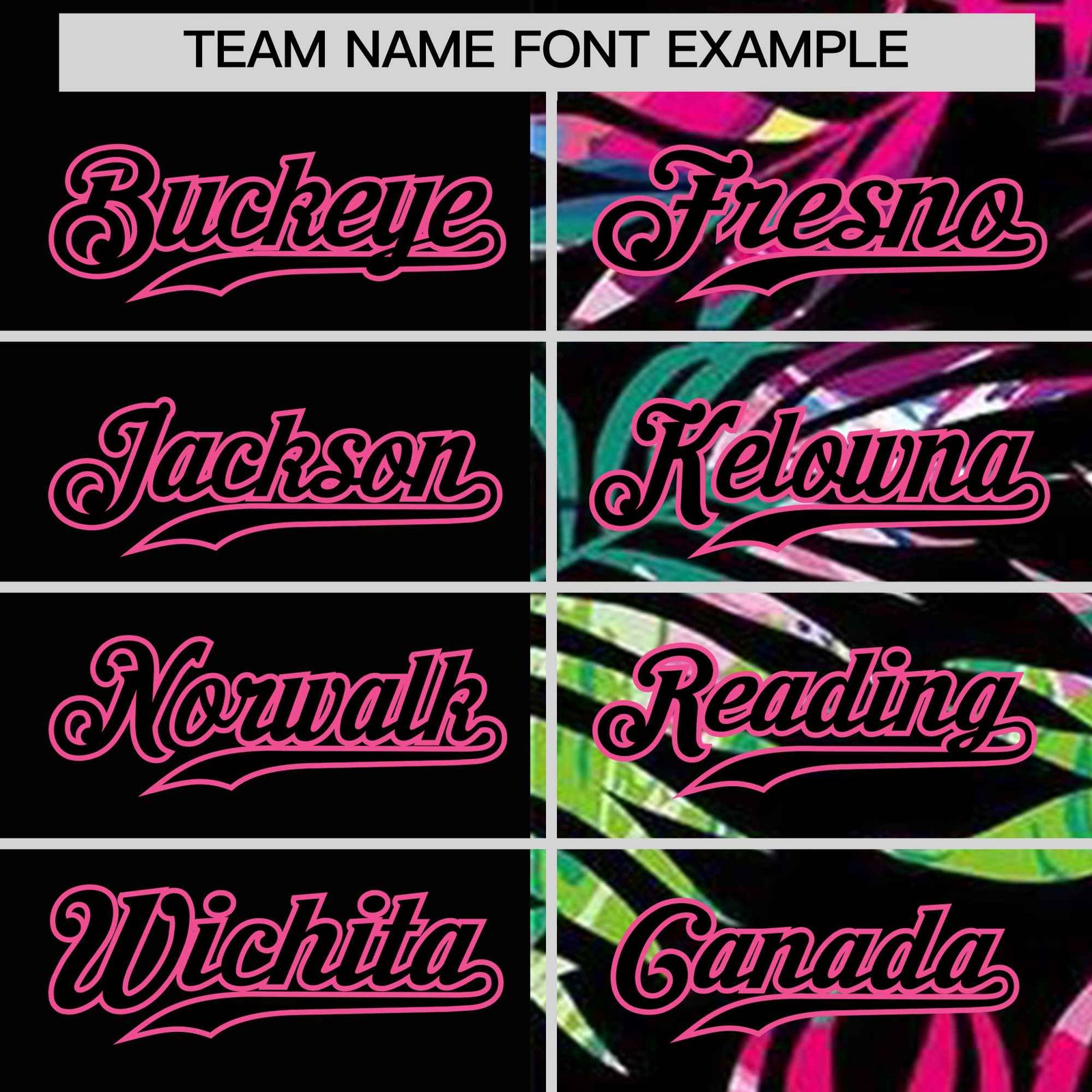 Custom Black Pink Tropical Palm Leaves Authentic Baseball Jersey