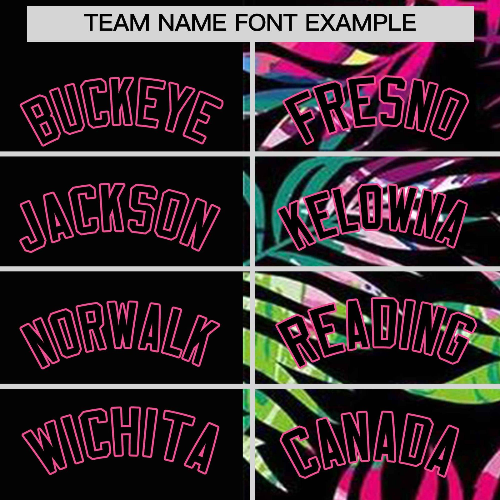 Custom Black Pink Tropical Palm Leaves Authentic Baseball Jersey