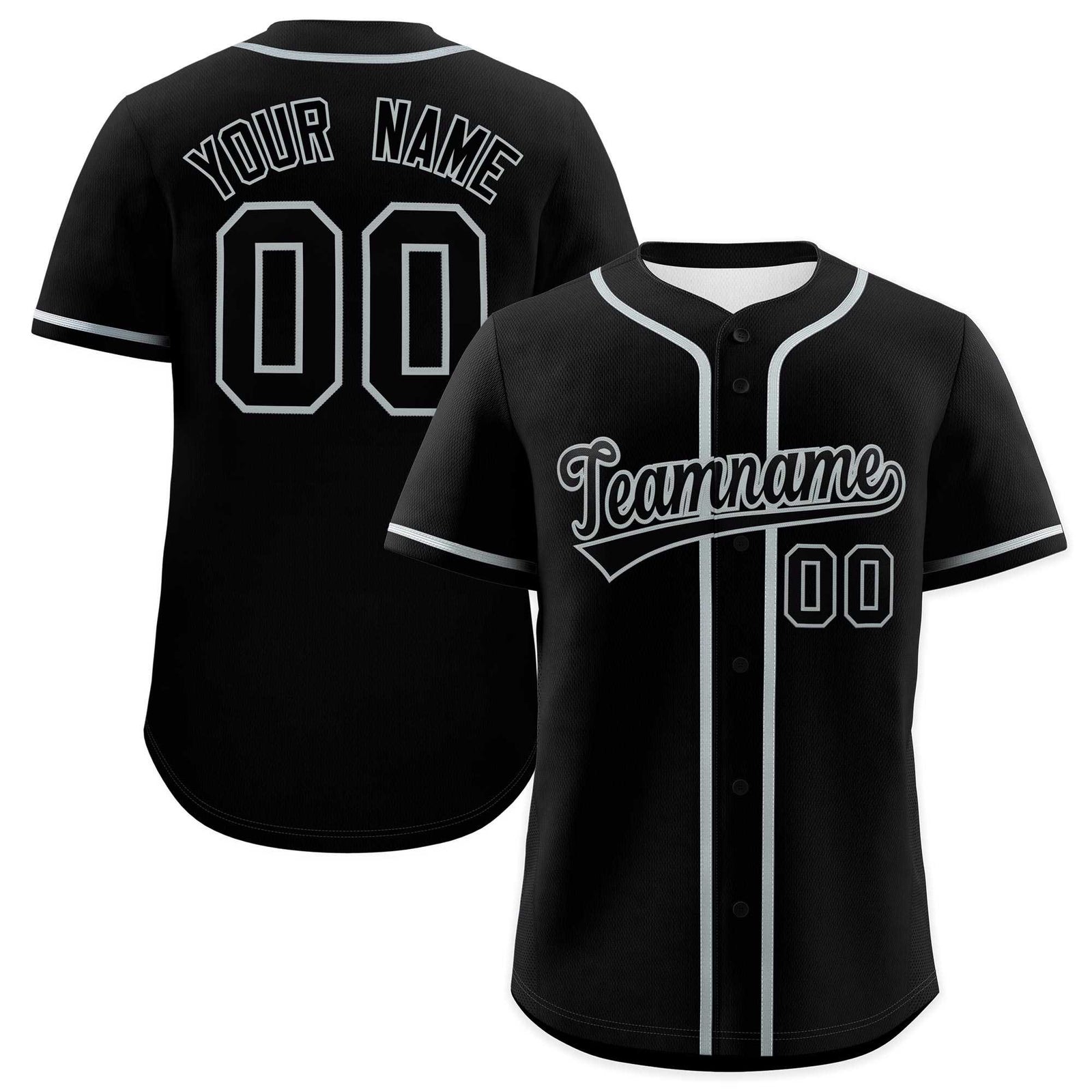 Custom Black Gray Classic Style Authentic Baseball Jersey| KXKSHOP