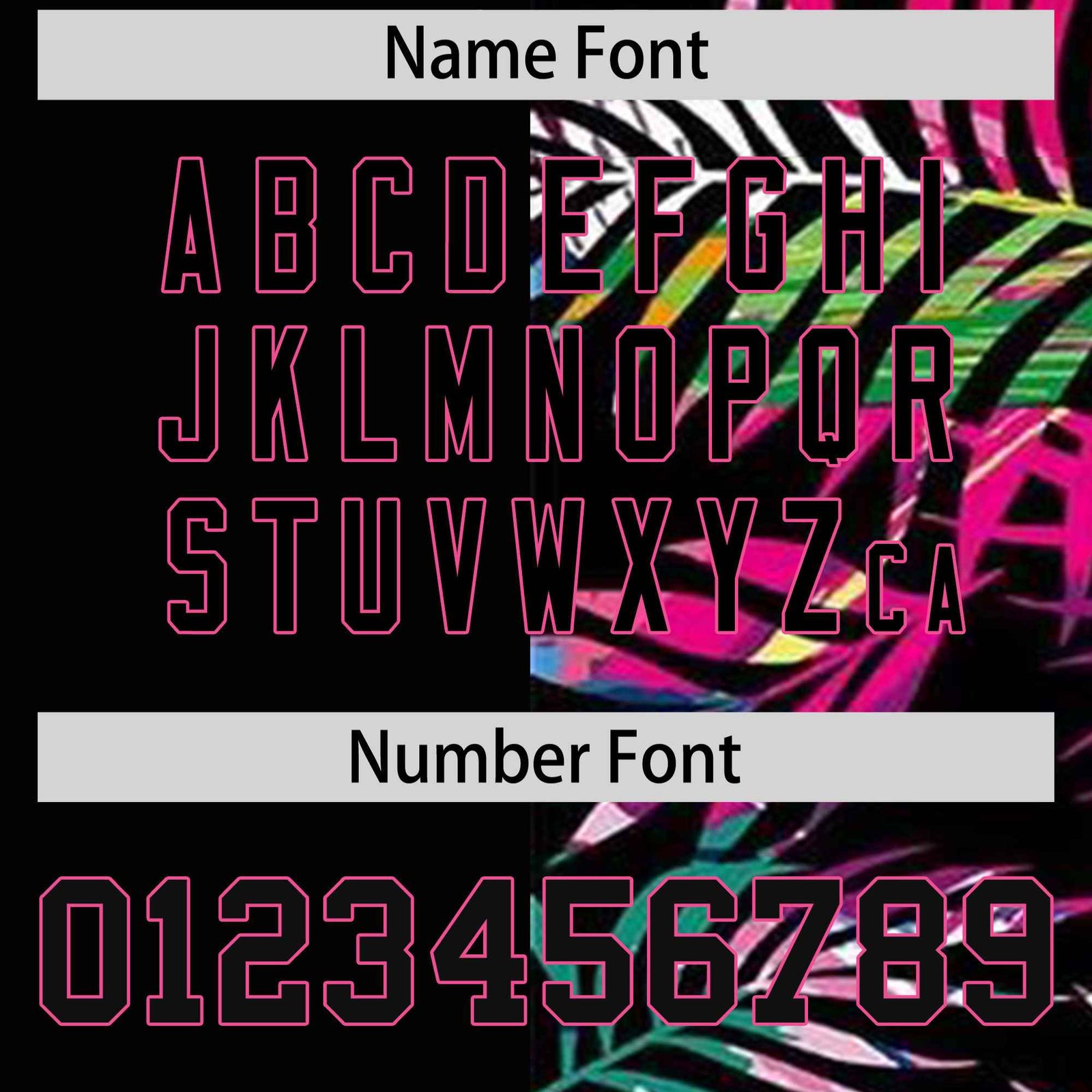 Custom Black Pink Tropical Palm Leaves Authentic Baseball Jersey