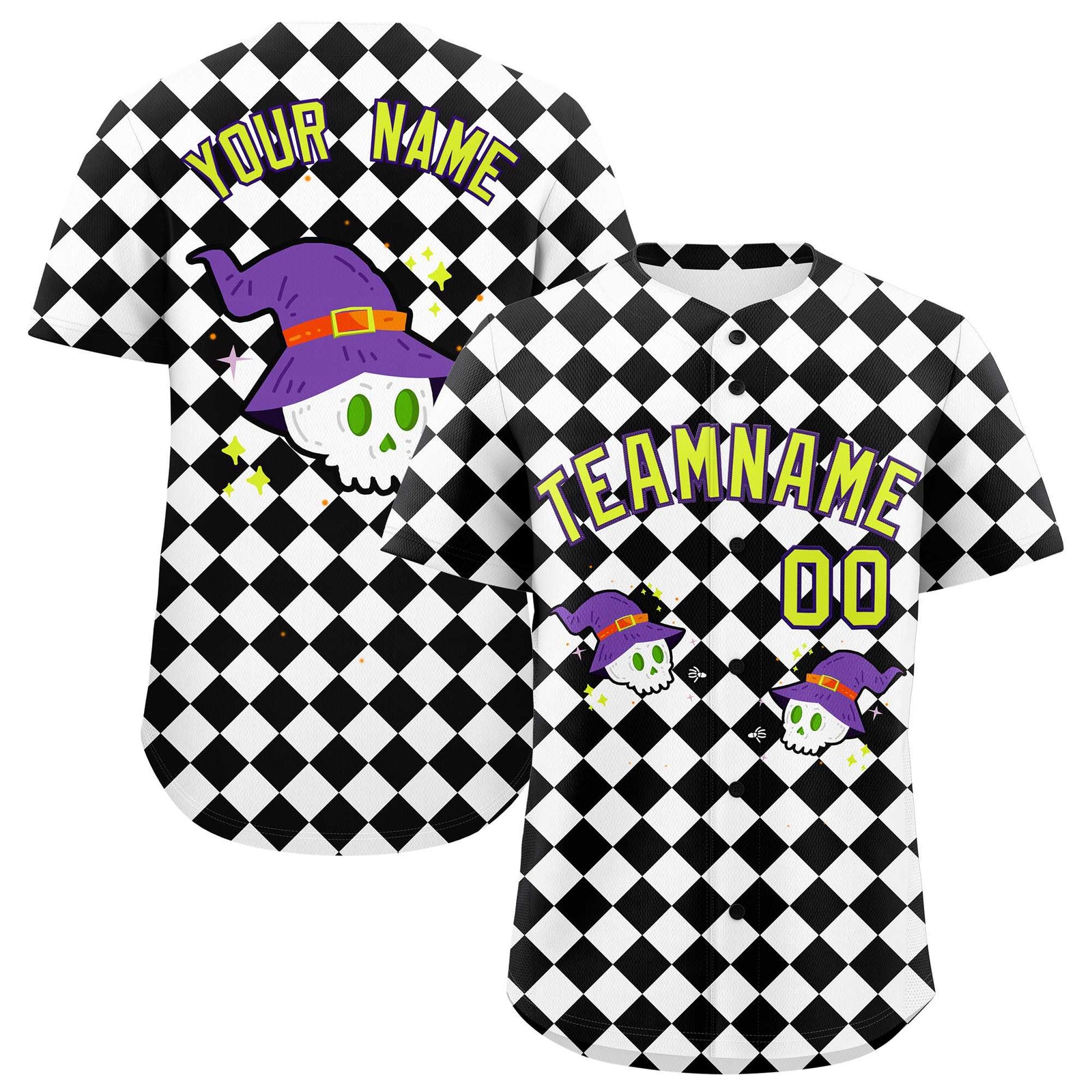 Custom Multi Color Halloween Authentic Baseball Jersey