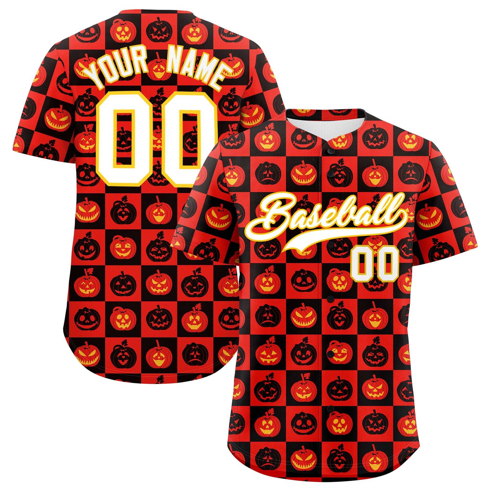Custom Multi Color Halloween Authentic Baseball Jersey