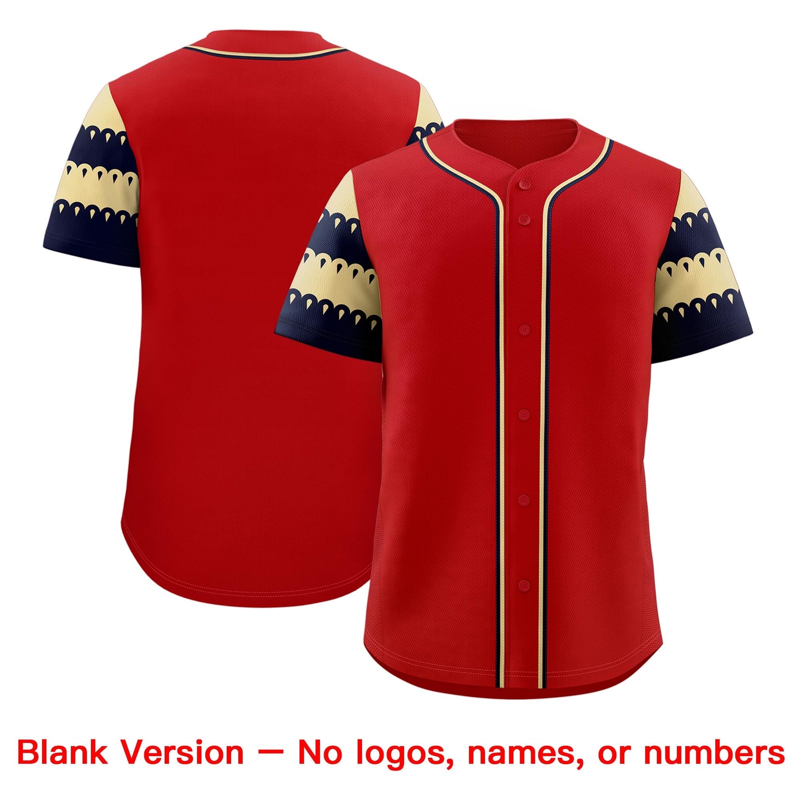Custom Red Khaki Black Sleeve Flag Lace Baseball Jersey | Sublimation Printed & Embroidery,Add Name and Numbern,Perfect for Teams | KXKSHOP