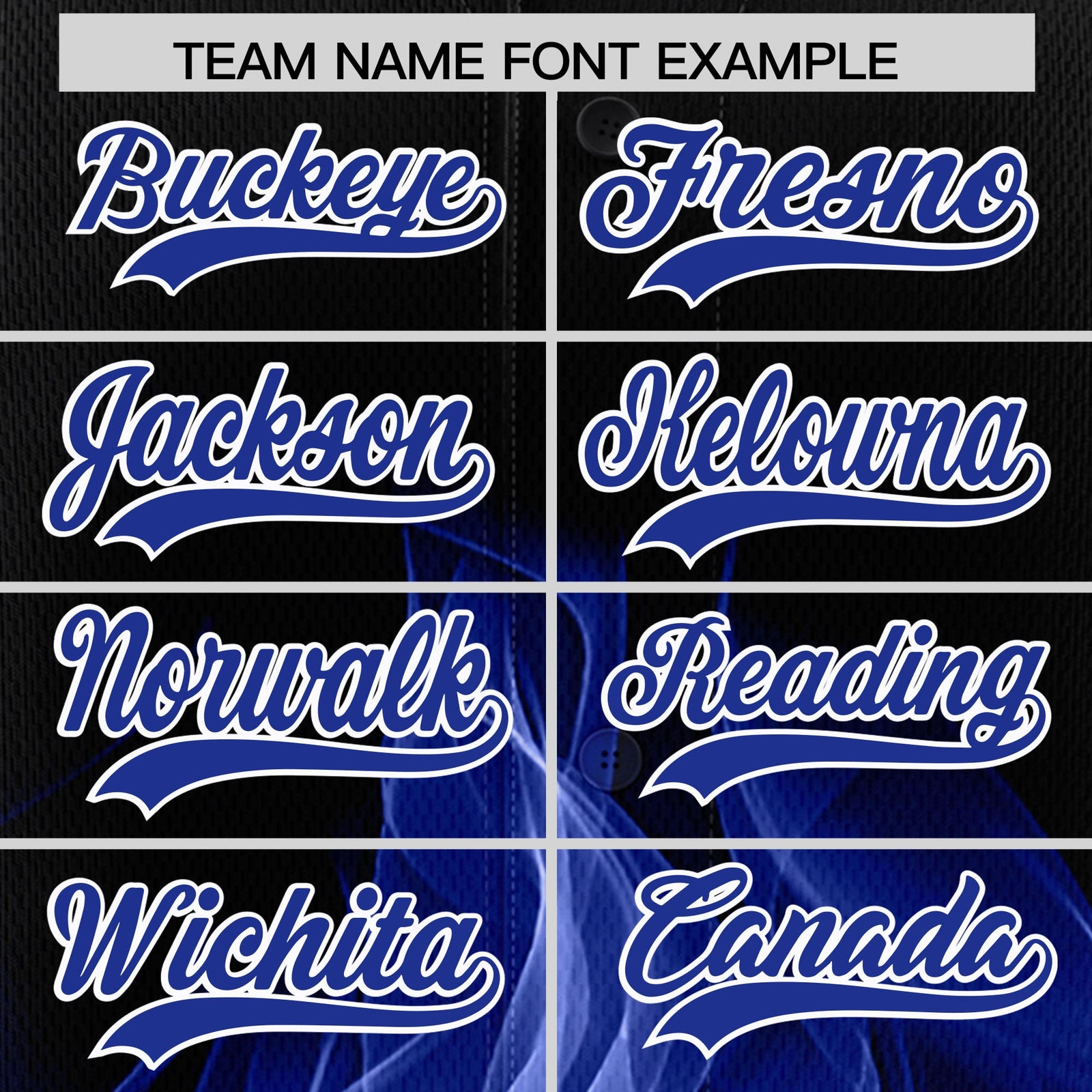 Custom Black Royal Blue White Flame Graffiti Pattern Personalization Baseball Jersey| KXKSHOP