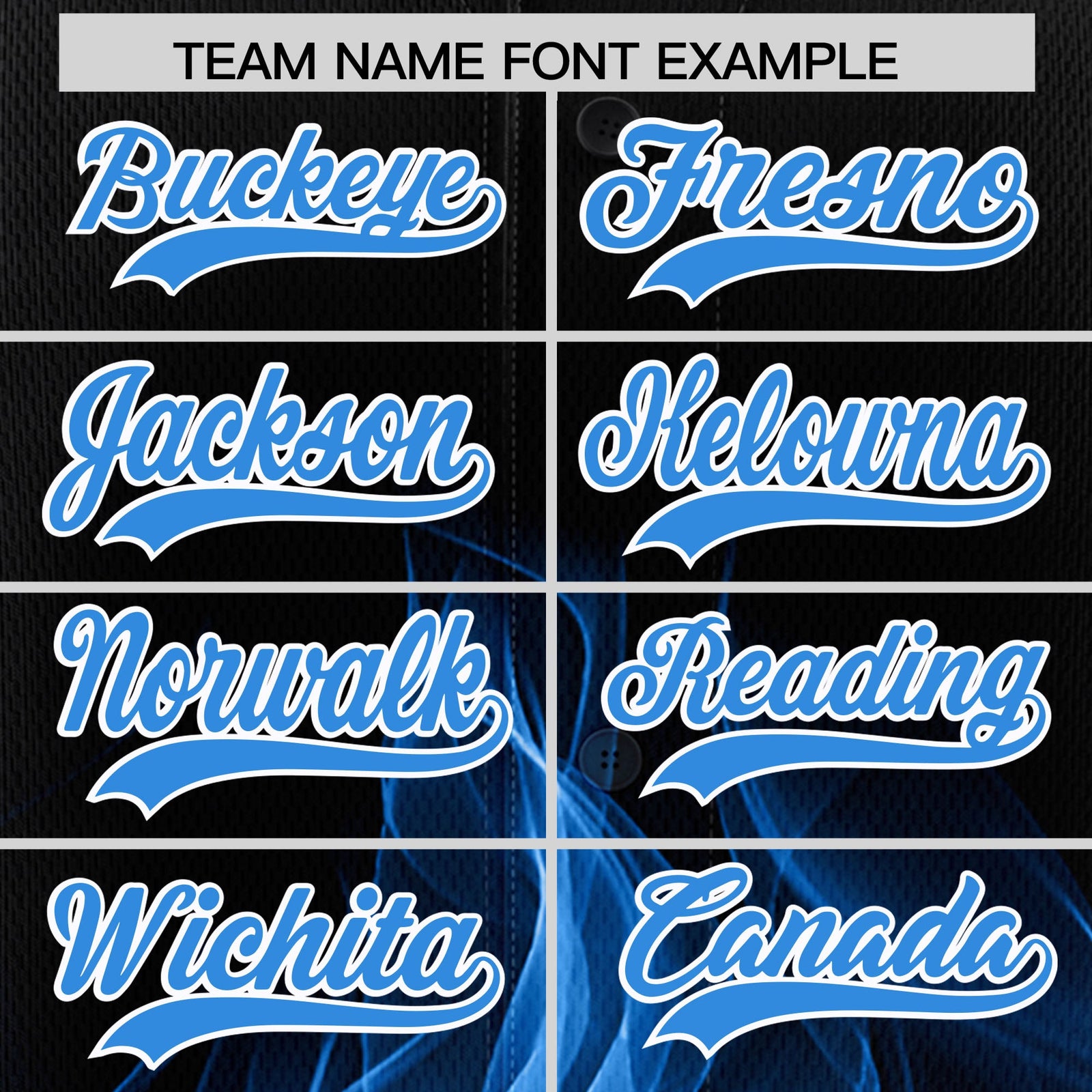 Custom Black Light Blue White Flame Graffiti Pattern Personalization Baseball Jersey| KXKSHOP