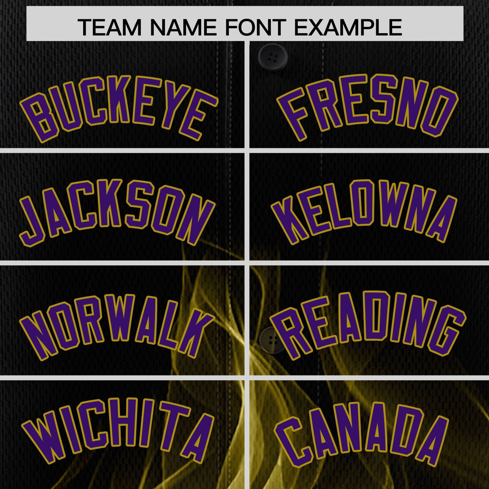 Custom Black Purple Old Gold Flame Graffiti Pattern Personalization Baseball Jersey| KXKSHOP